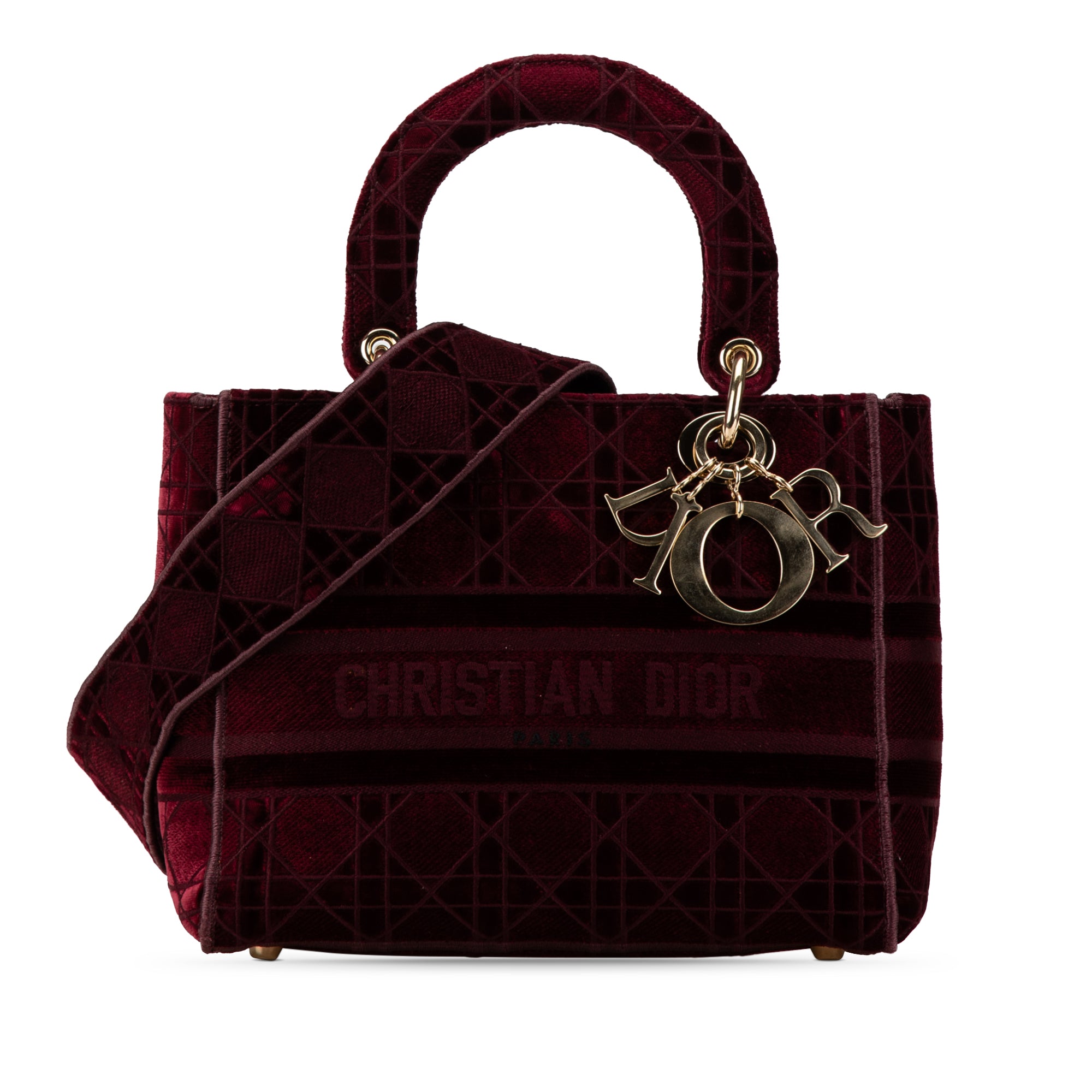 Dior Medium Velvet Cannage Lady D Lite - image 1