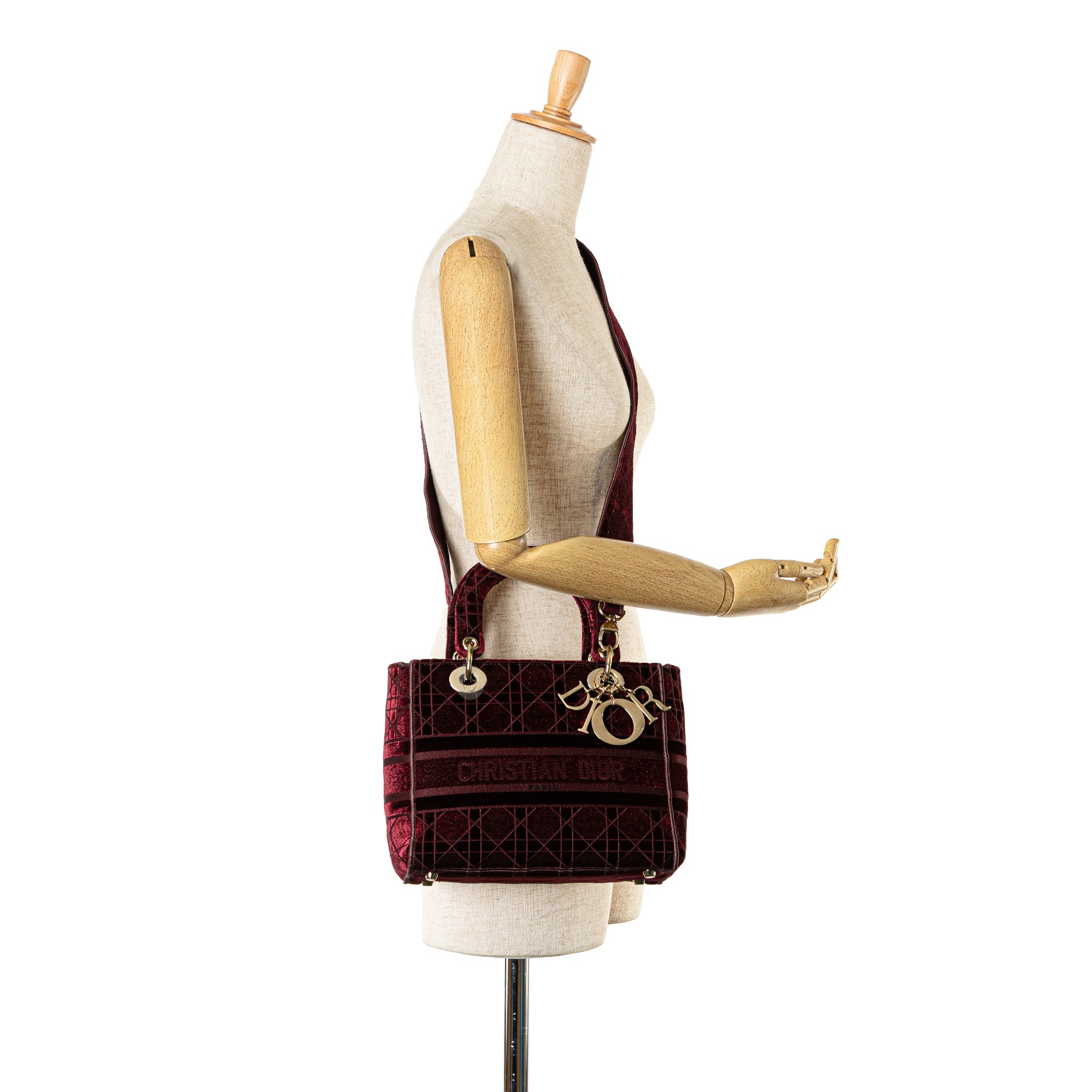 Dior Medium Velvet Cannage Lady D Lite - image 7