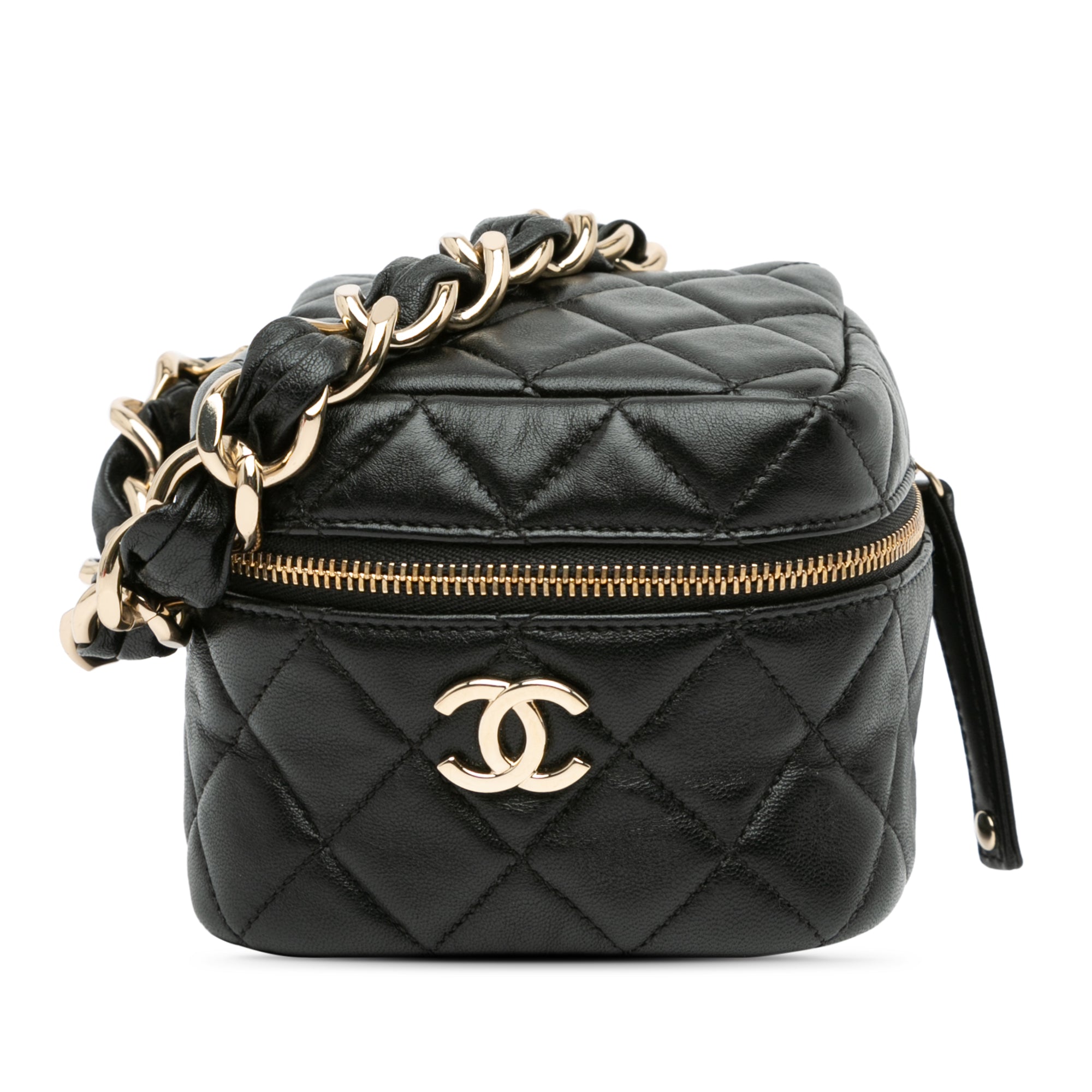 Chanel CC Quilted Lambskin Cube Vanity Bag - image 1