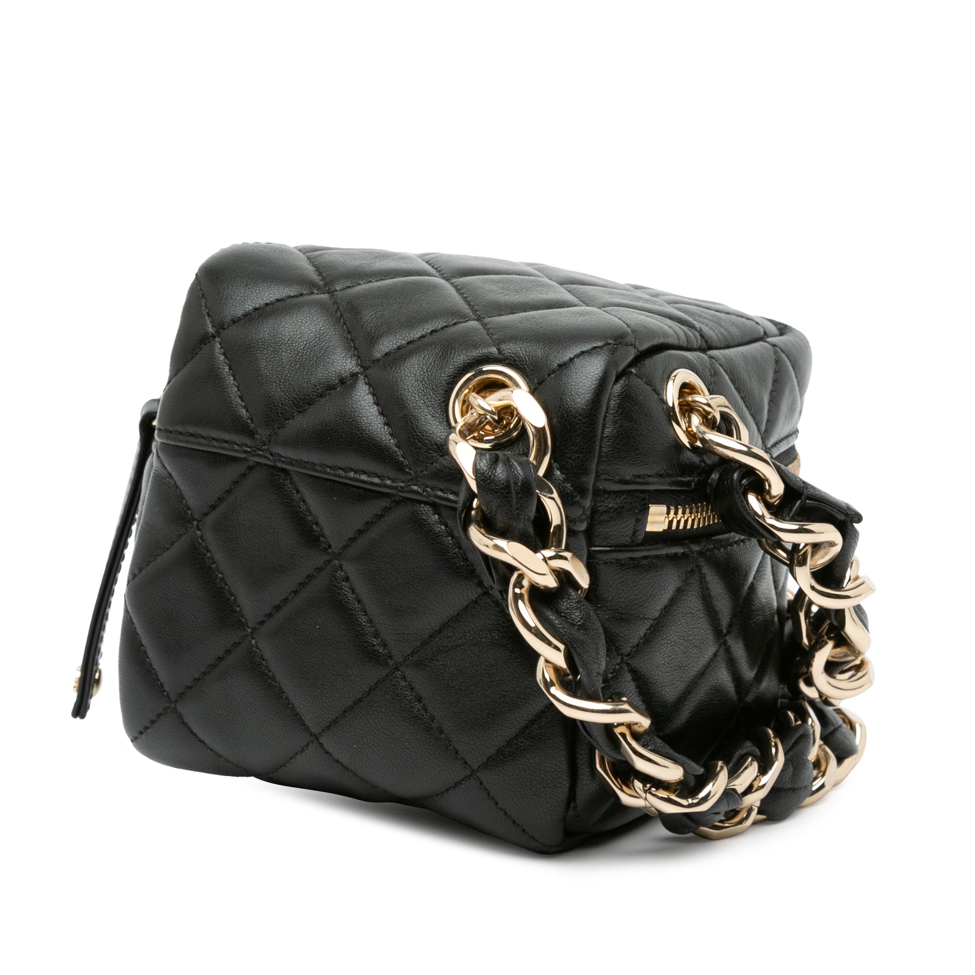 Chanel CC Quilted Lambskin Cube Vanity Bag - image 2