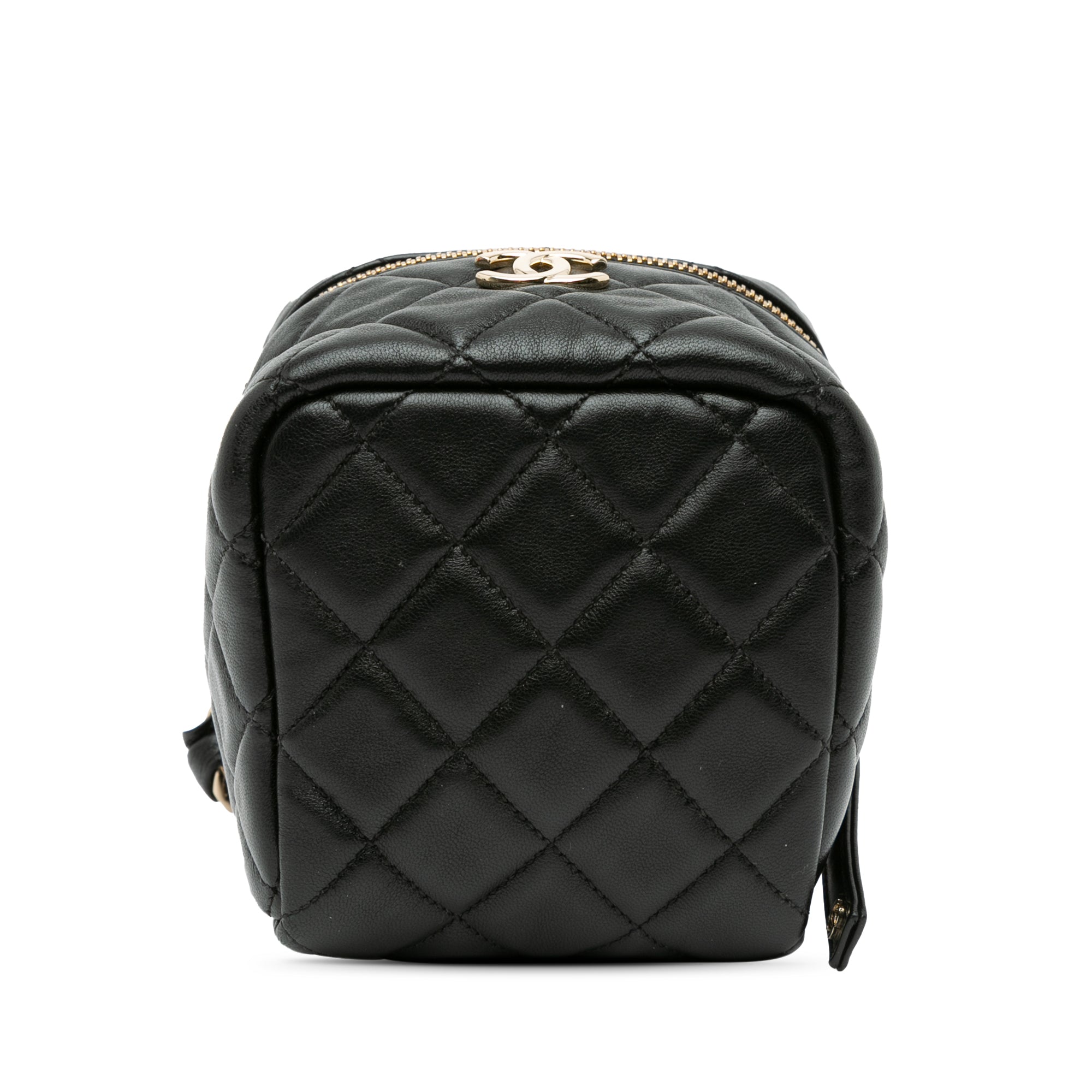 Chanel CC Quilted Lambskin Cube Vanity Bag - image 3