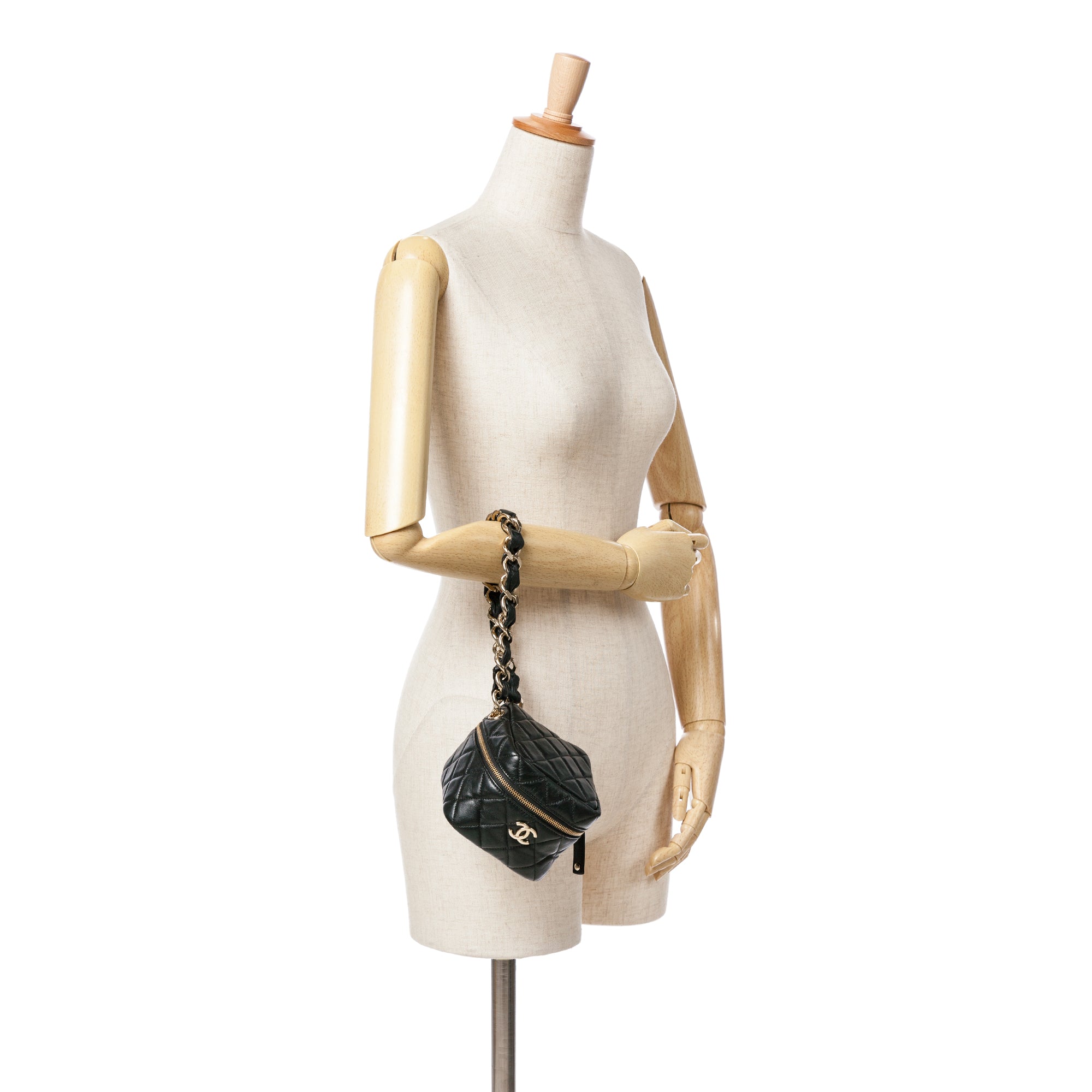 Chanel CC Quilted Lambskin Cube Vanity Bag - image 7