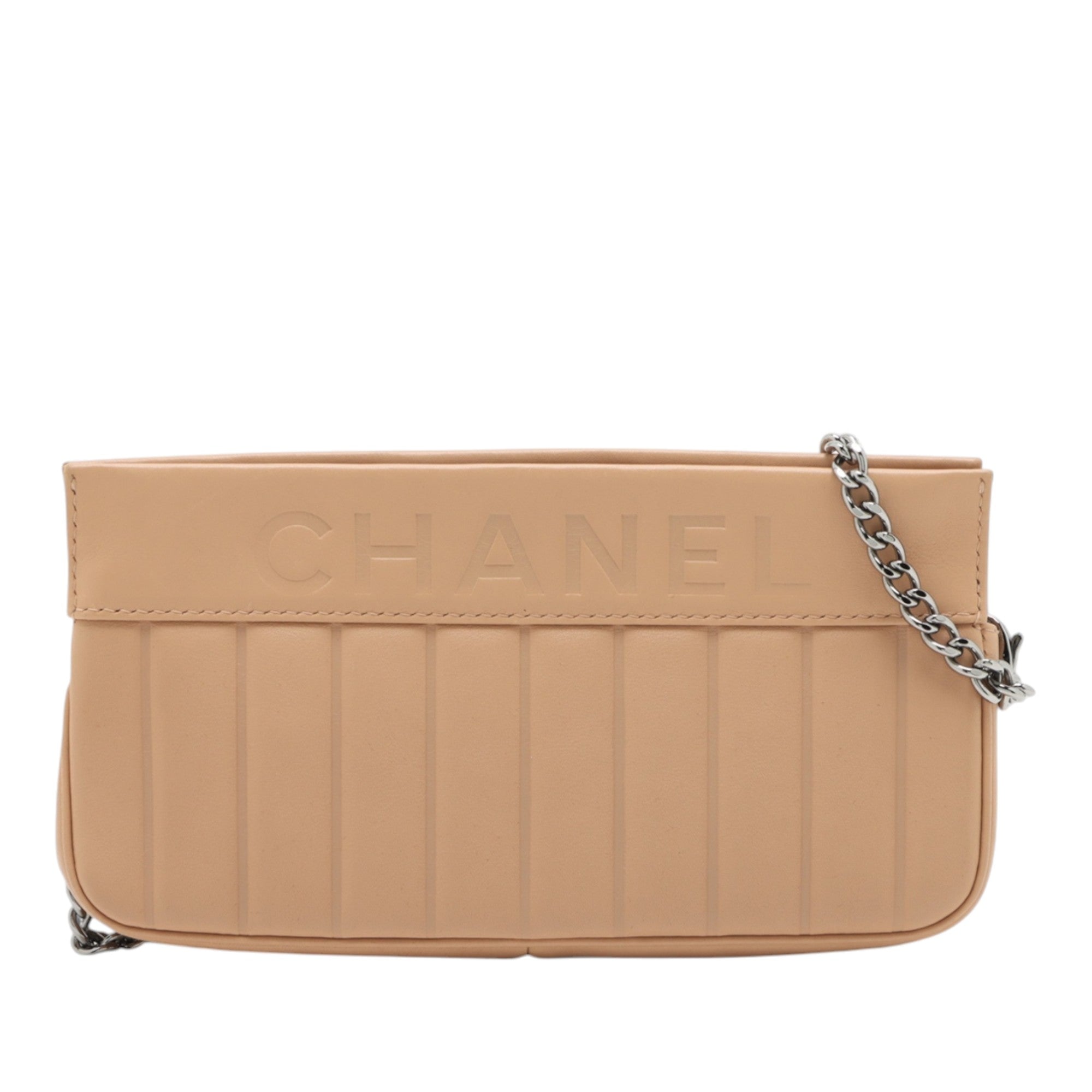 Chanel Vertical Quilt Lambskin Chain Pochette - image 1