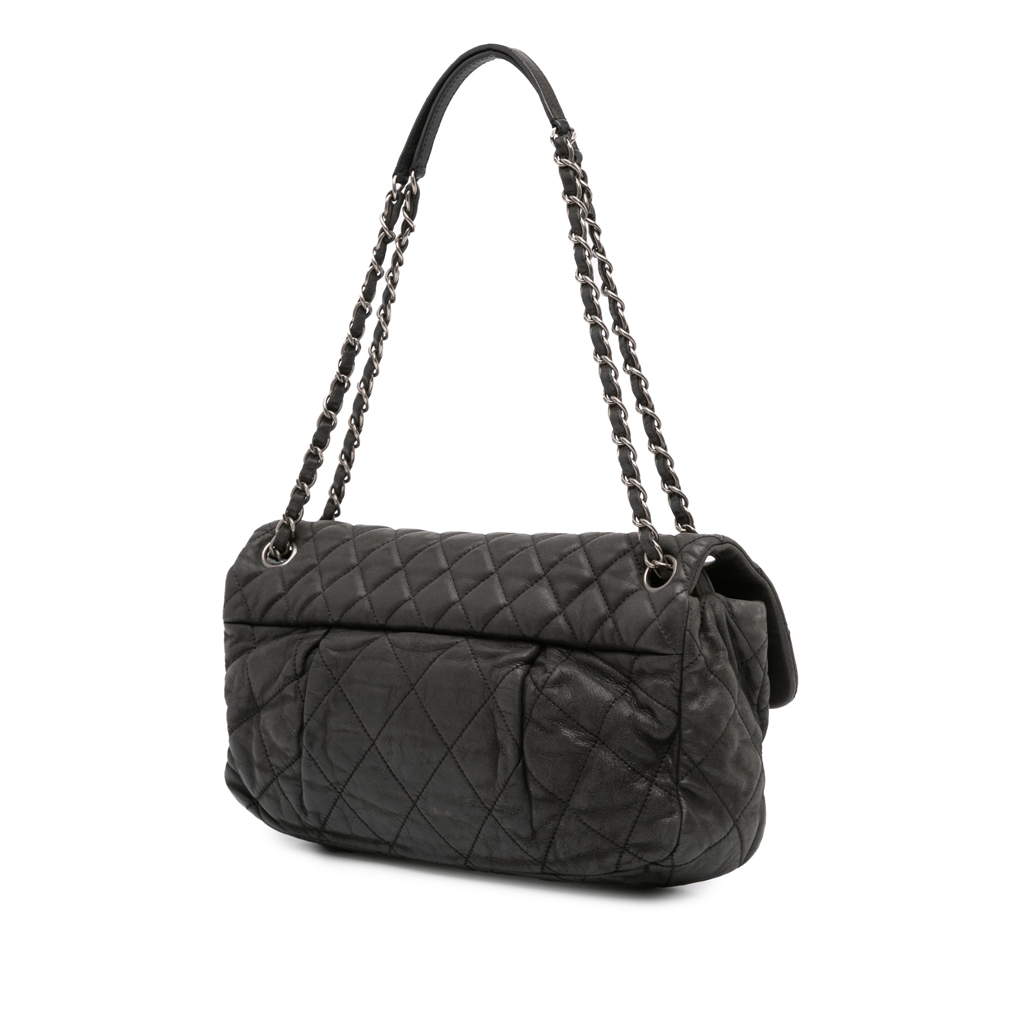 Chanel Large Iridescent Quilted Calfskin Coco Pleats Flap - image 2