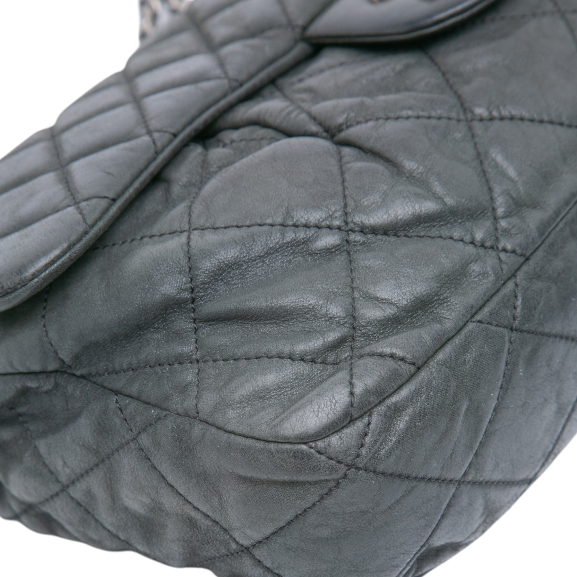 Chanel Large Iridescent Quilted Calfskin Coco Pleats Flap - image 7