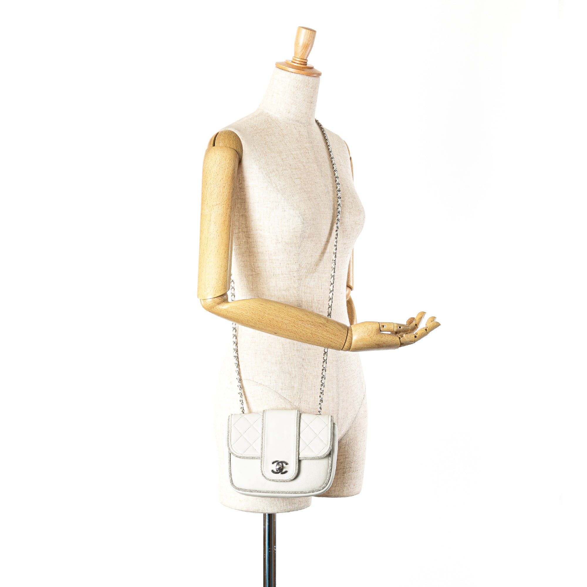 Chanel Mini Quilted Lambskin and Metallic Trim Elementary Chic Flap - image 7