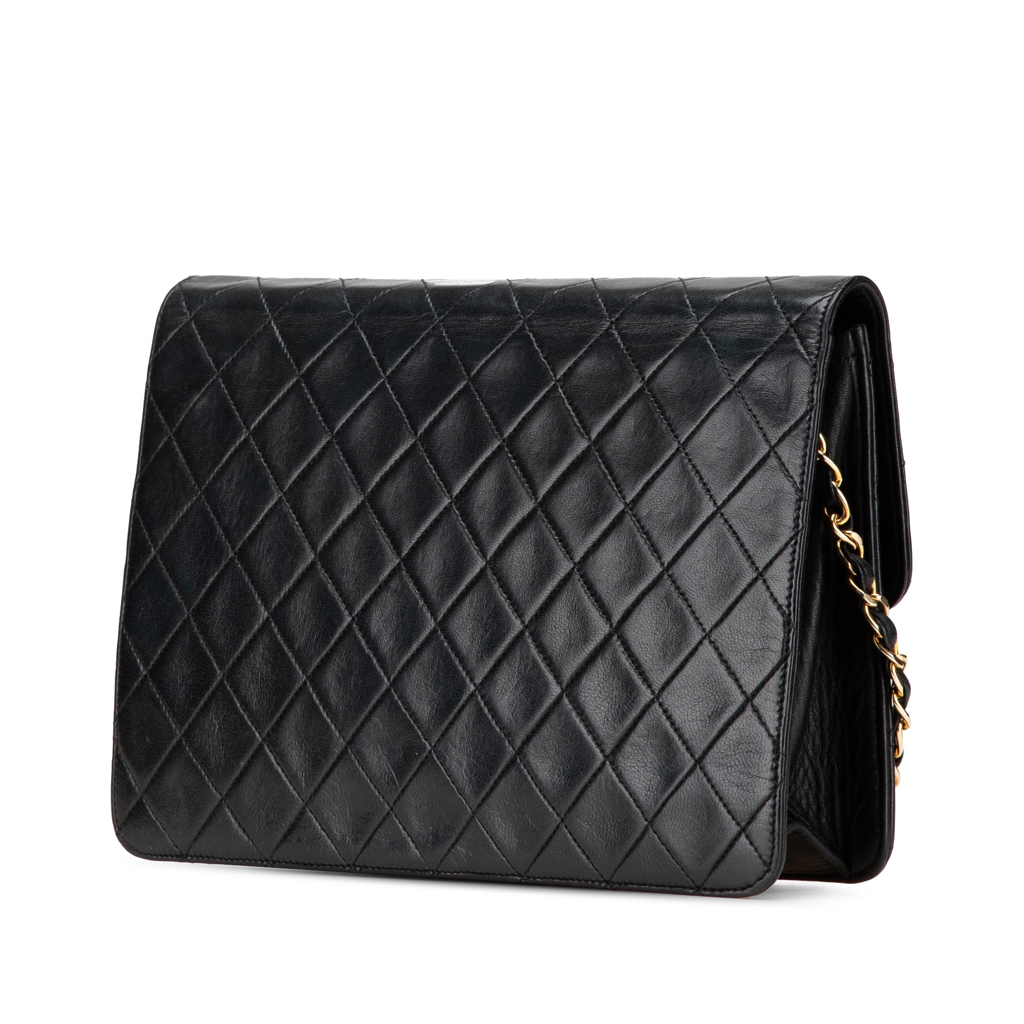 Chanel CC Quilted Lambskin Single Flap - image 2
