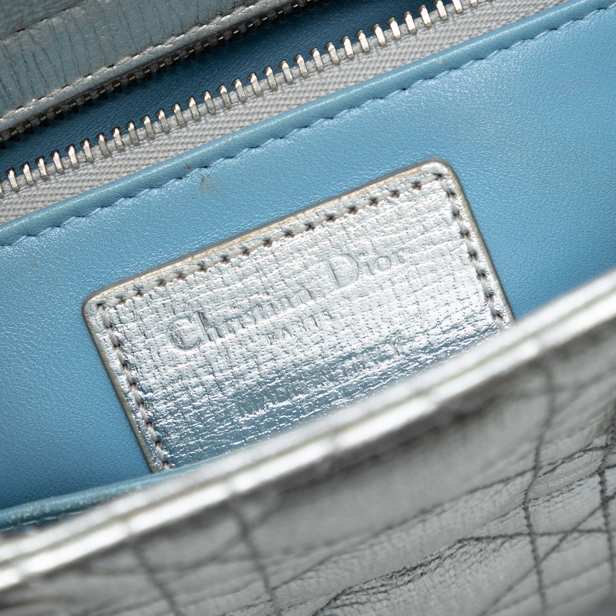 Dior Small Metallic Grained Calfskin Cannage My ABCDior Lady Dior - image 5