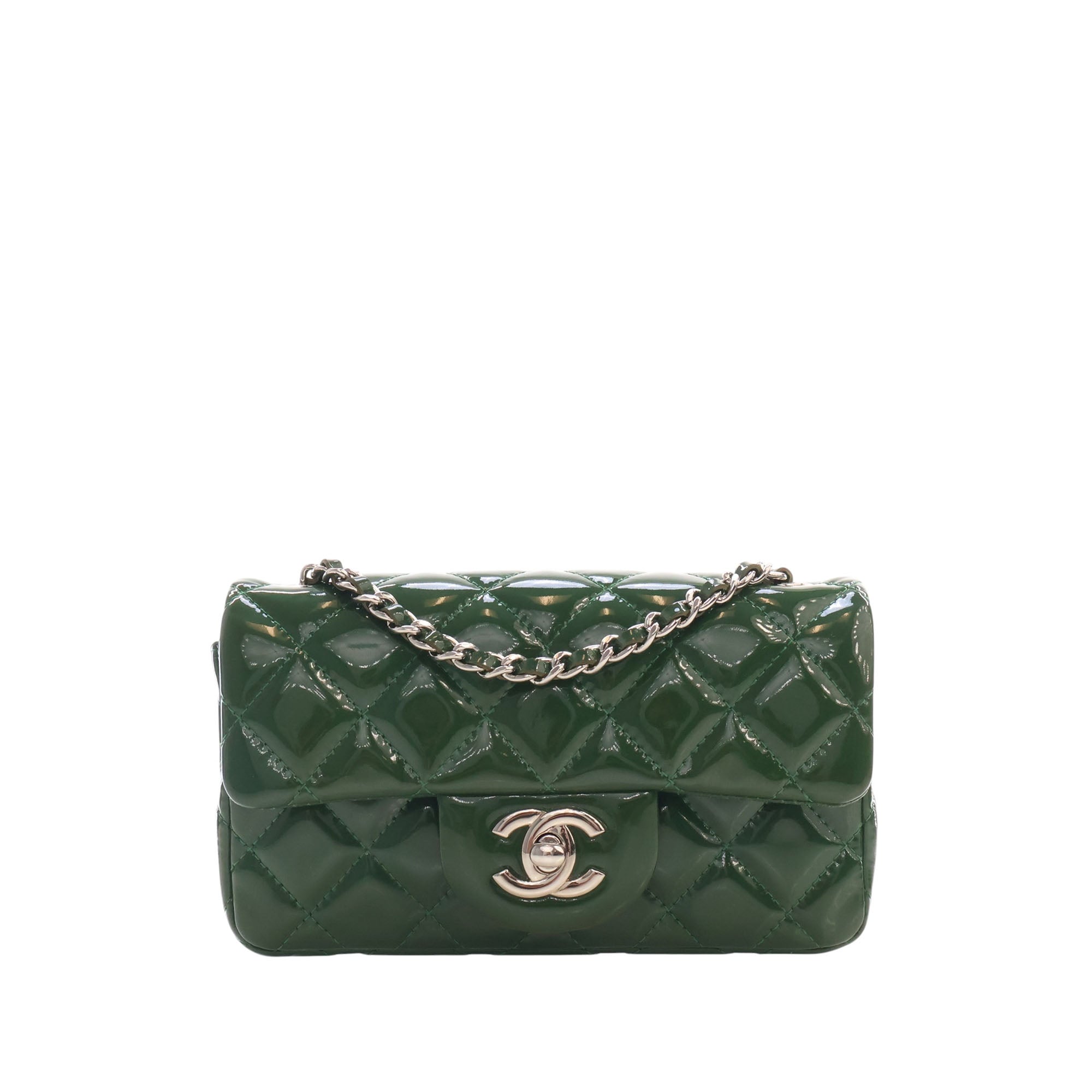 Chanel Extra Mini Rectangular Classic Patent Single Flap - image 1