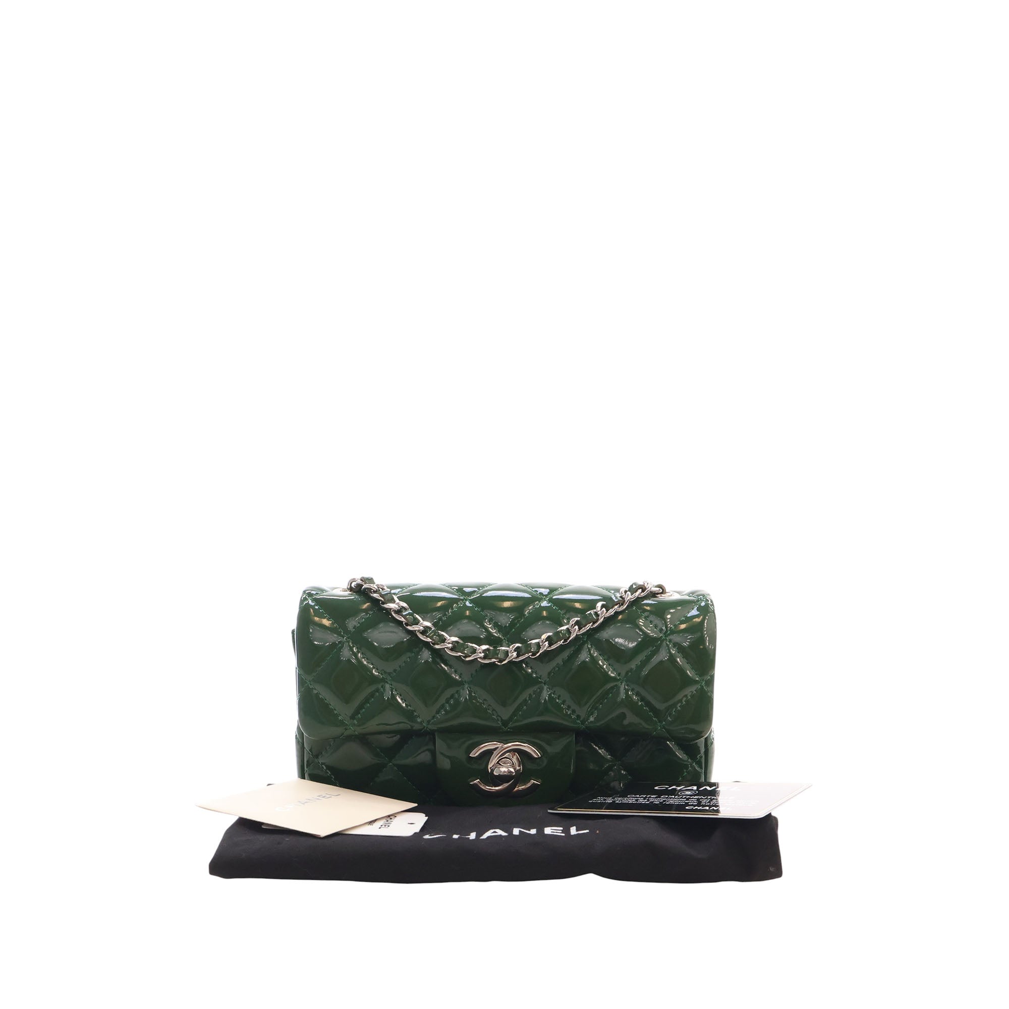 Chanel Extra Mini Rectangular Classic Patent Single Flap - image 15
