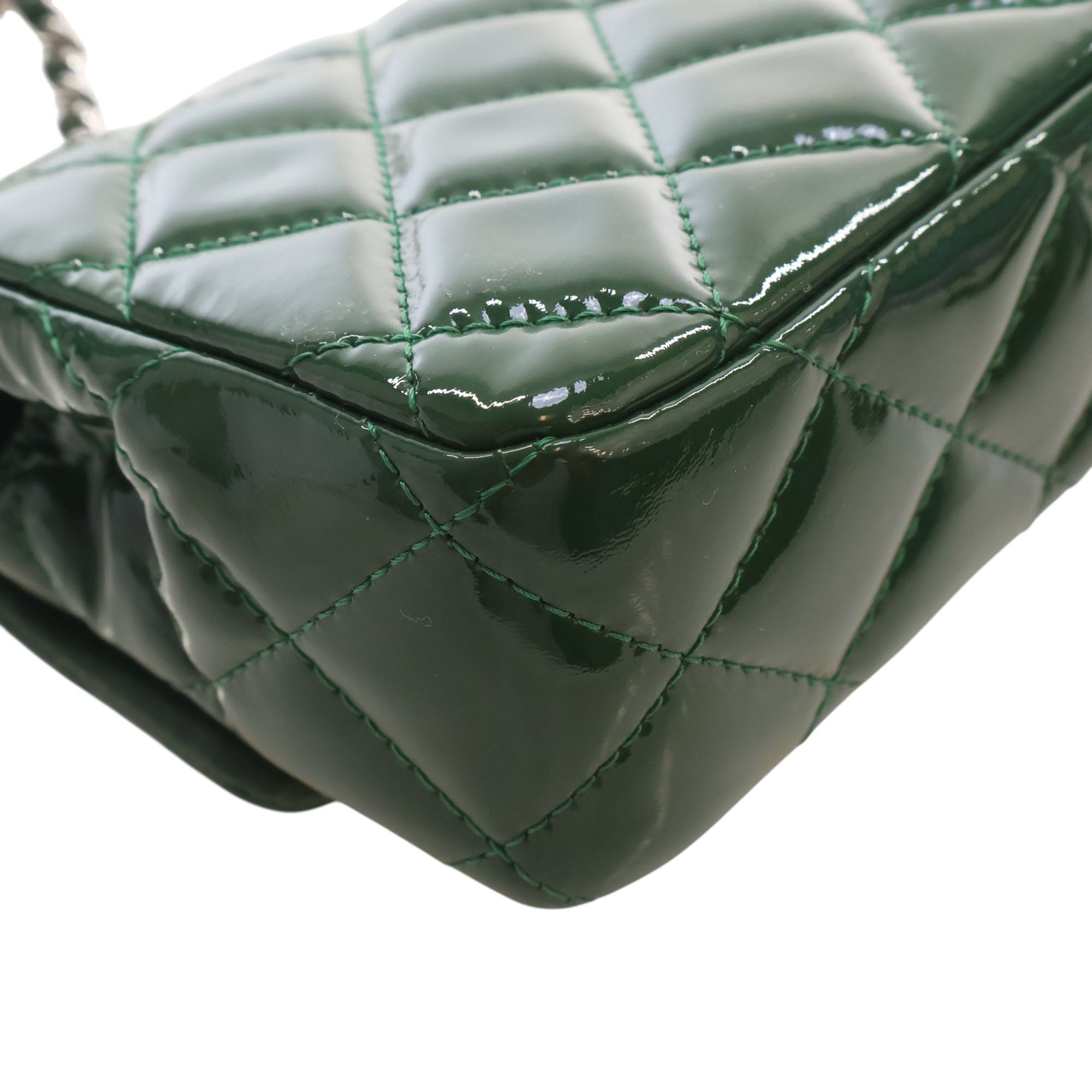 Chanel Extra Mini Rectangular Classic Patent Single Flap - image 8