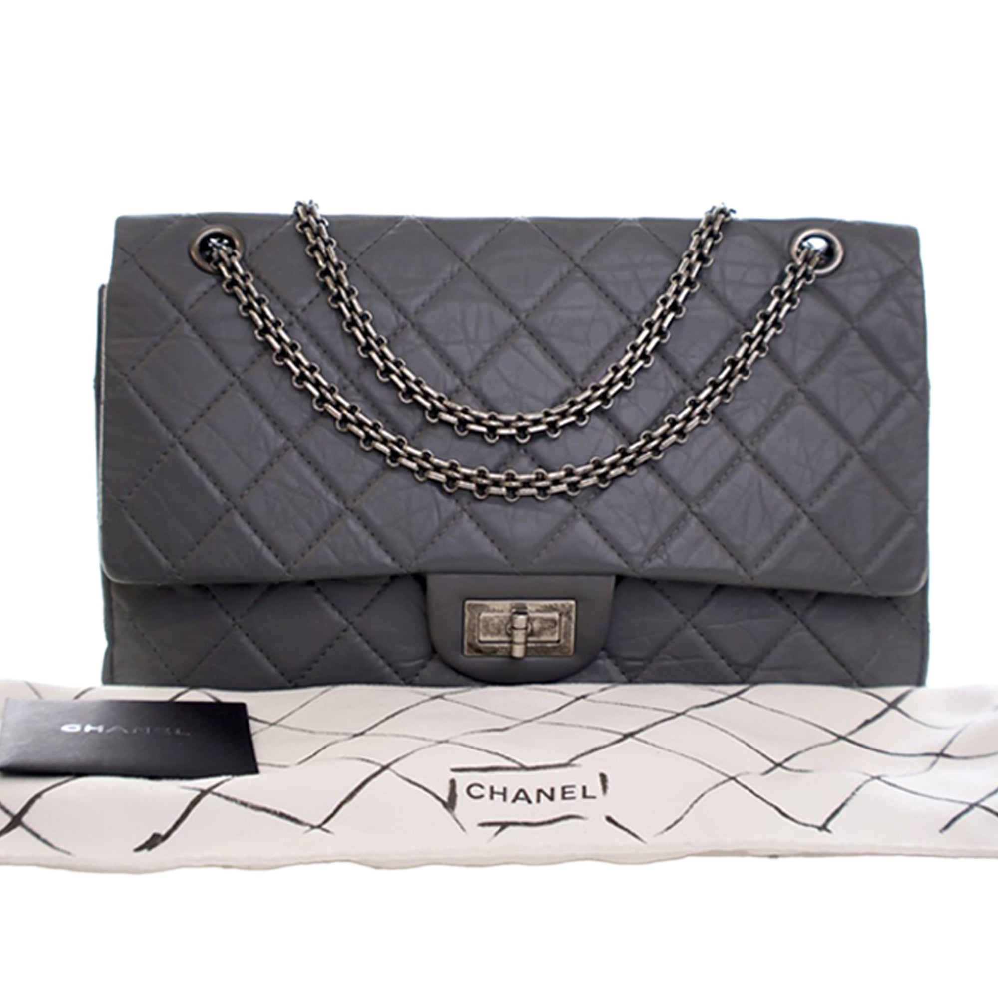 Chanel Quilted Aged Calfskin Reissue 2.55 Double Flap 227 - image 15