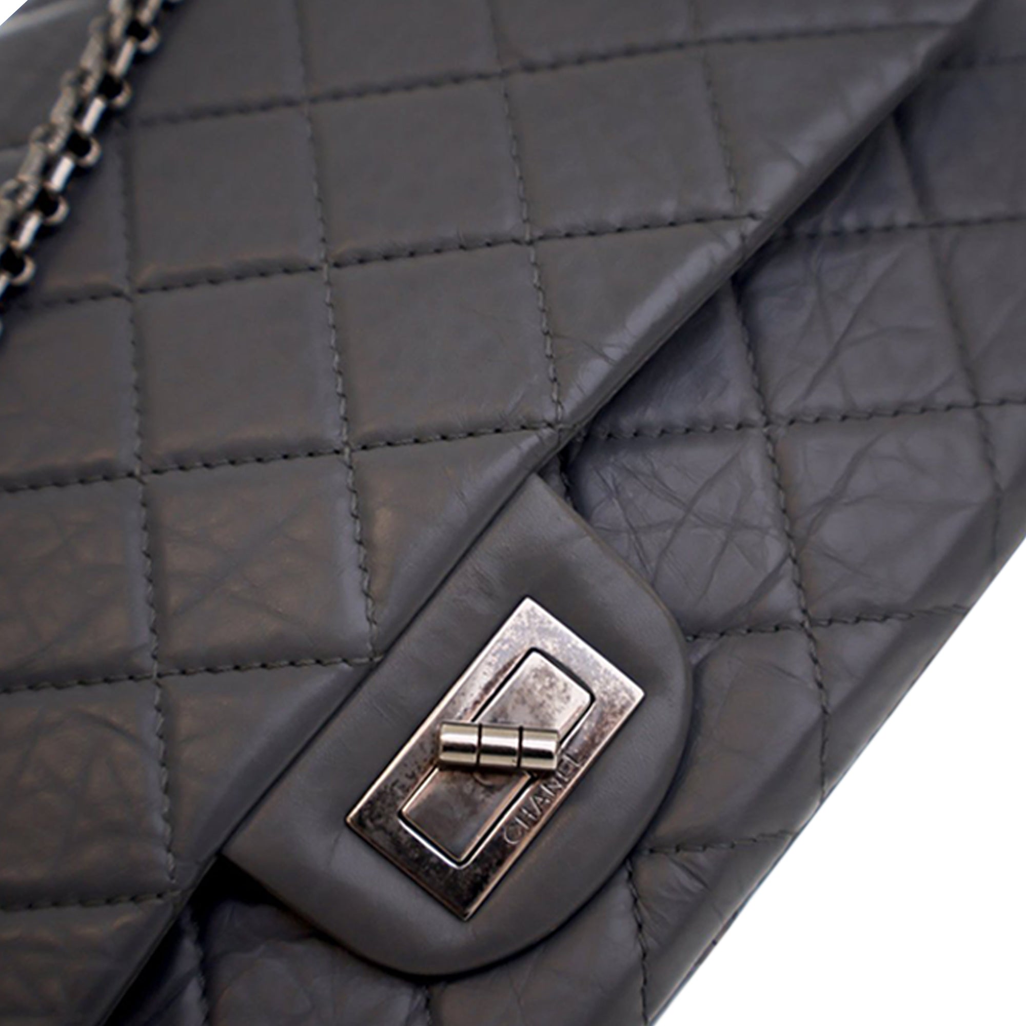Chanel Quilted Aged Calfskin Reissue 2.55 Double Flap 227 - image 9