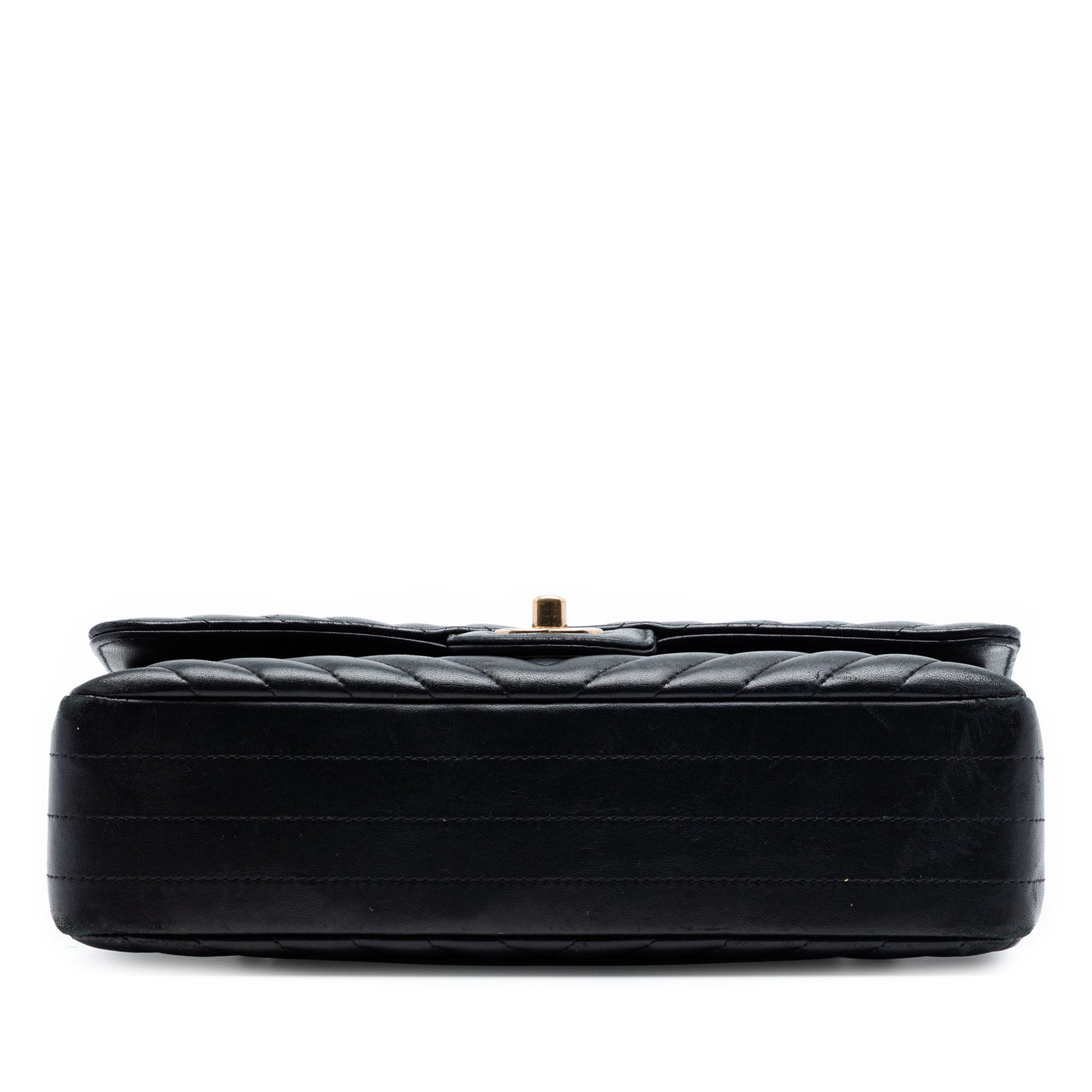 Chanel Medium Classic Chevron Crumpled Calfskin Double Flap - image 3