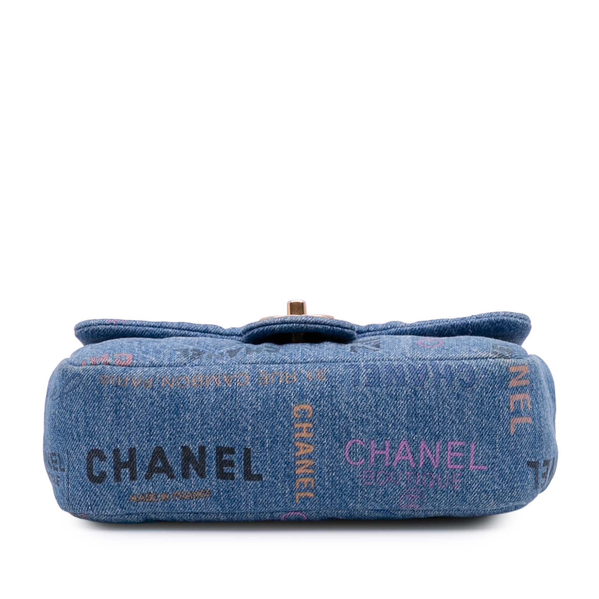 Chanel Mini Rectangular Quilted Denim Mood Flap - image 3