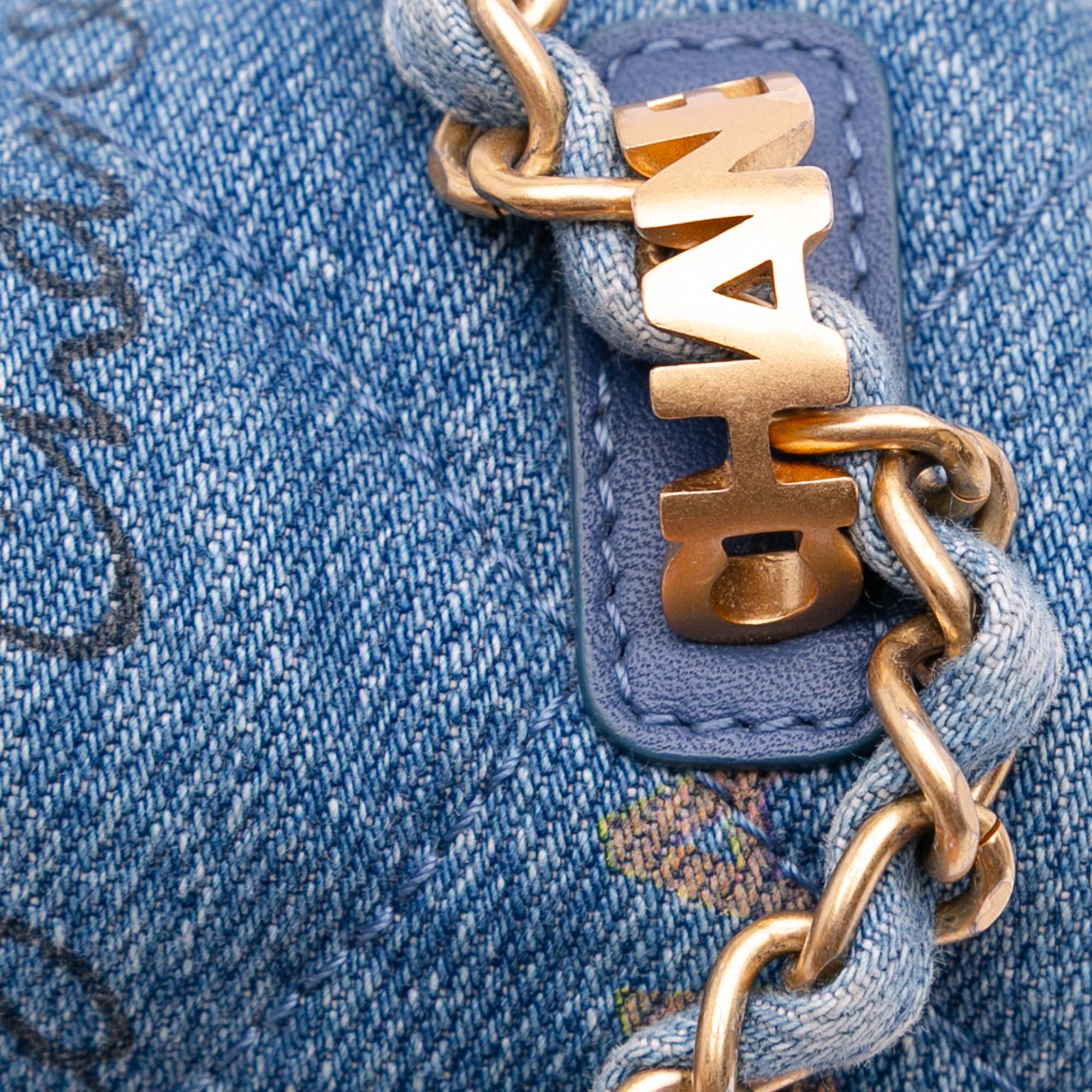 Chanel Mini Rectangular Quilted Denim Mood Flap - image 9