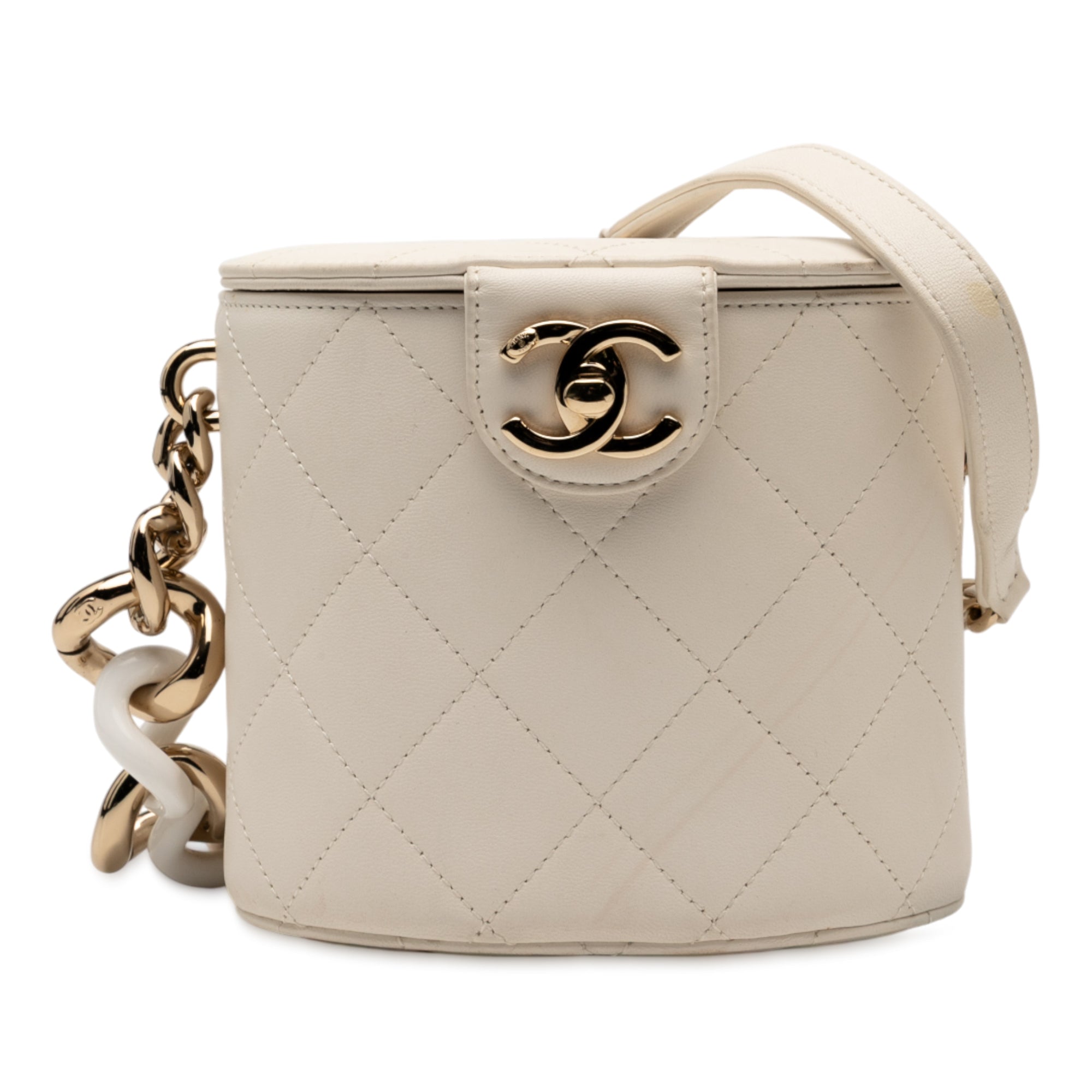 Chanel CC Quilted Lambskin Elegant Chain Vanity Case - image 1