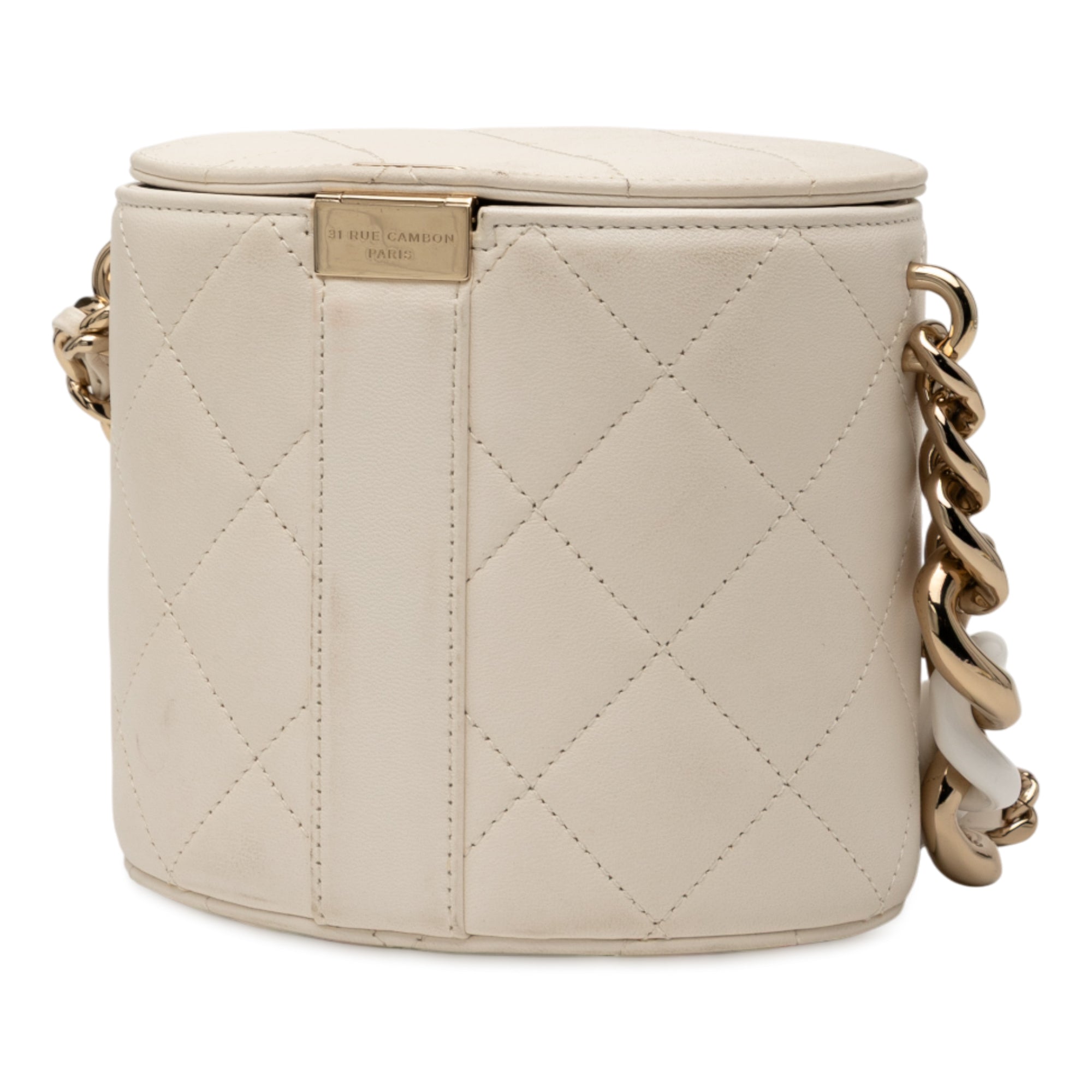 Chanel CC Quilted Lambskin Elegant Chain Vanity Case - image 2