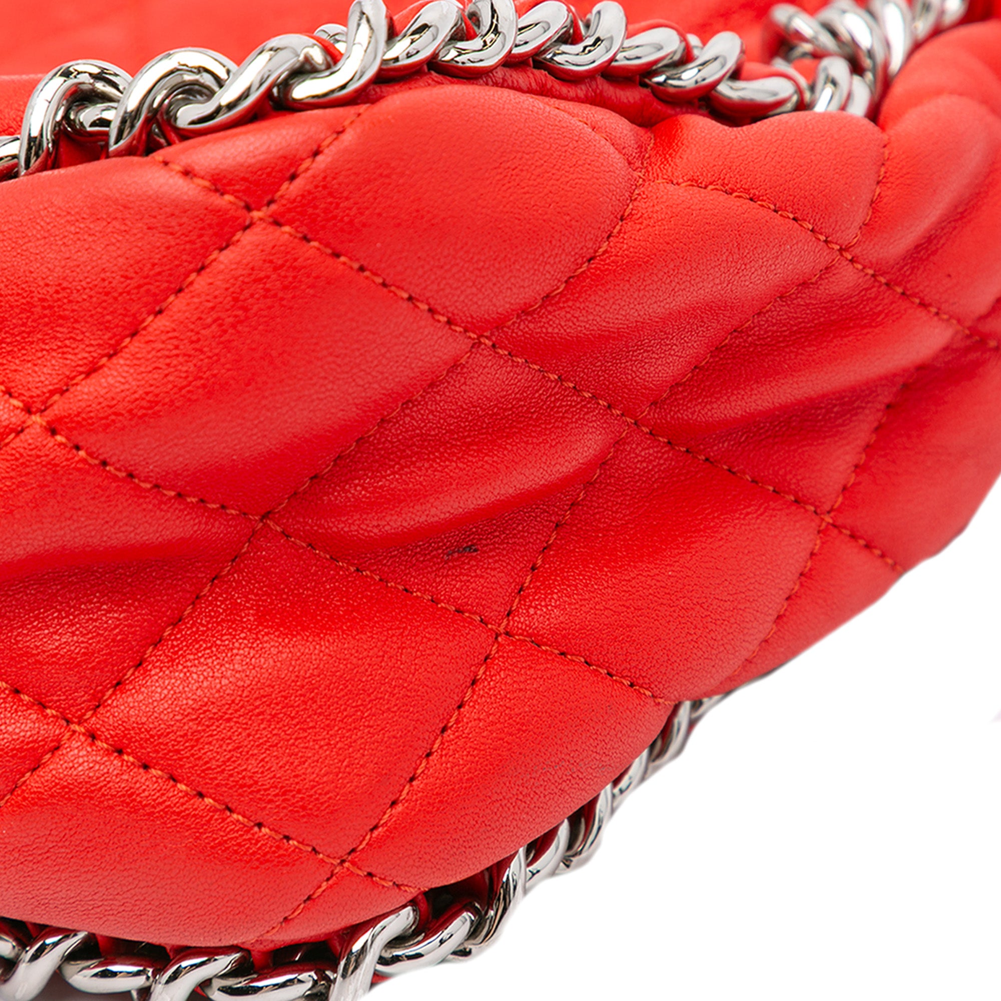 Chanel Maxi Washed Lambskin Chain Around Flap - image 8