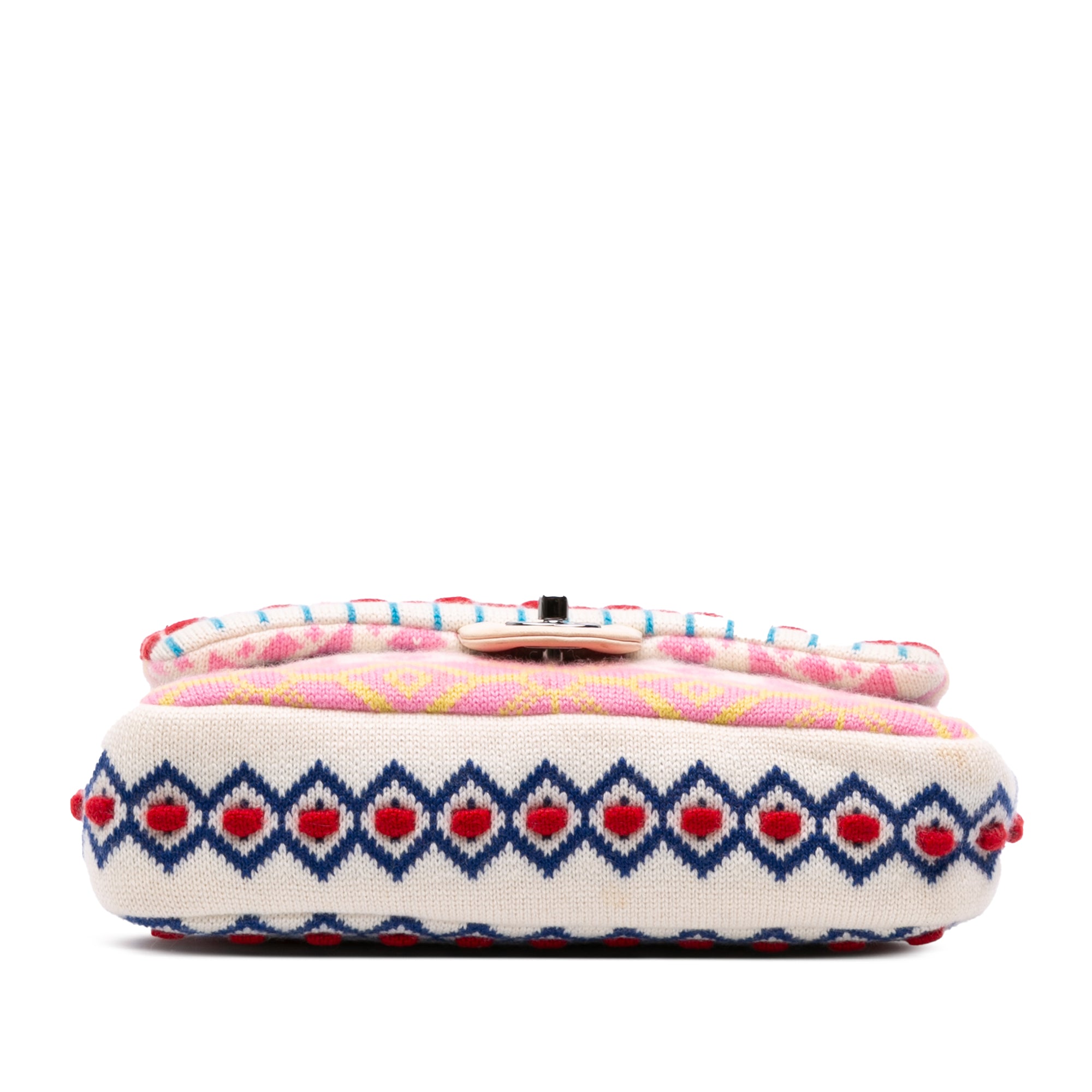 Chanel Medium Classic Multicolor Cashmere Knit Single Flap - image 3