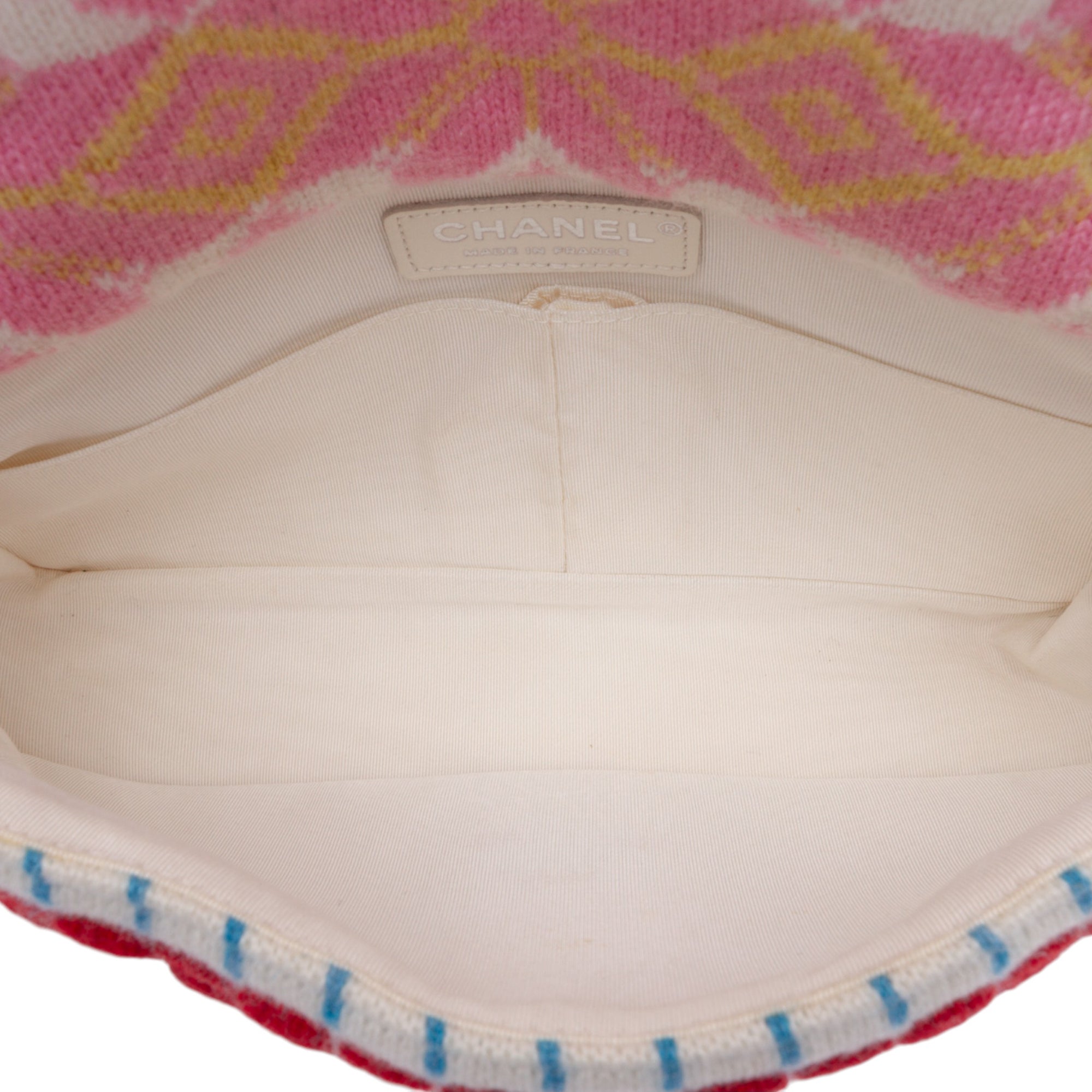 Chanel Medium Classic Multicolor Cashmere Knit Single Flap - image 4