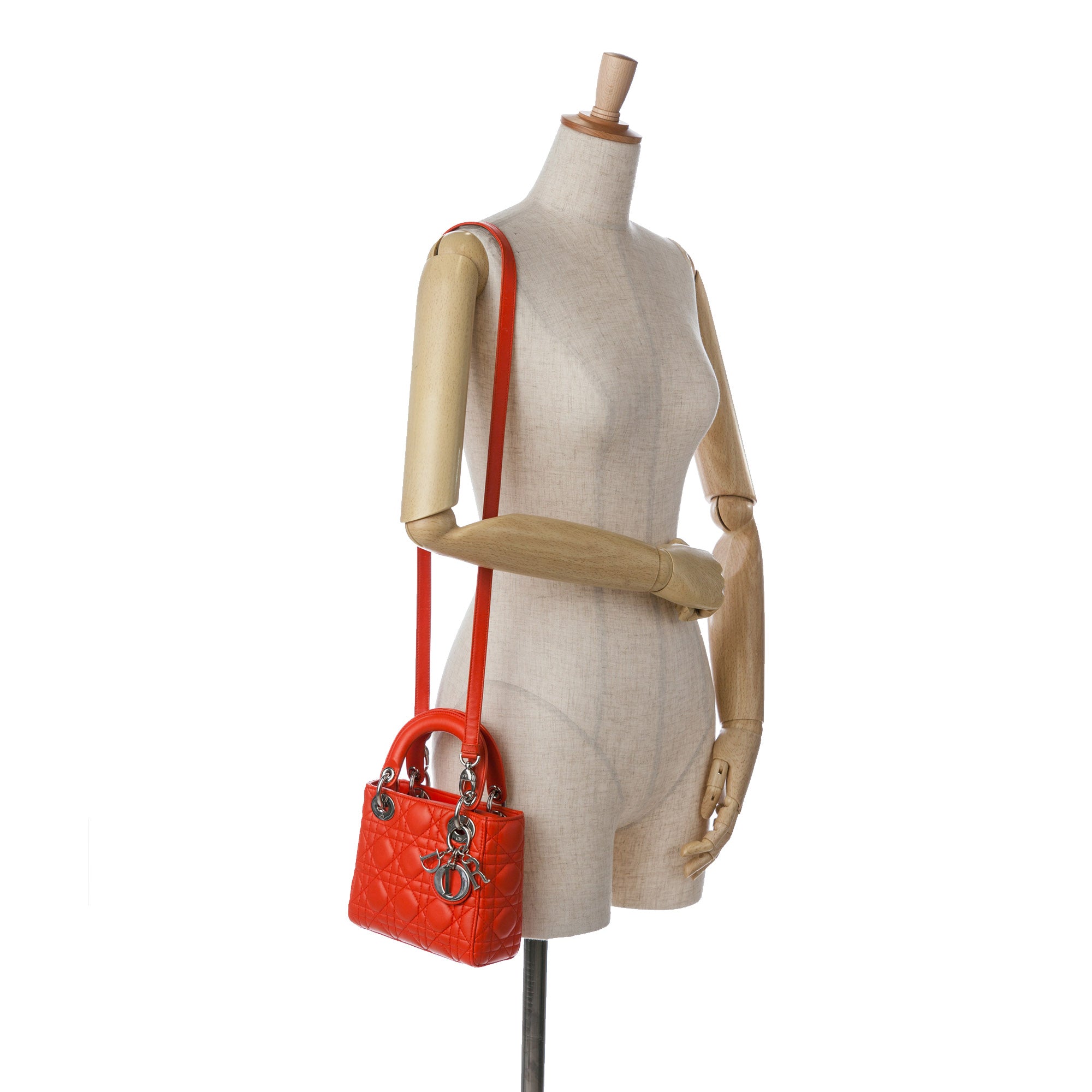 Dior Mini Lambskin Cannage Lady Dior - image 16