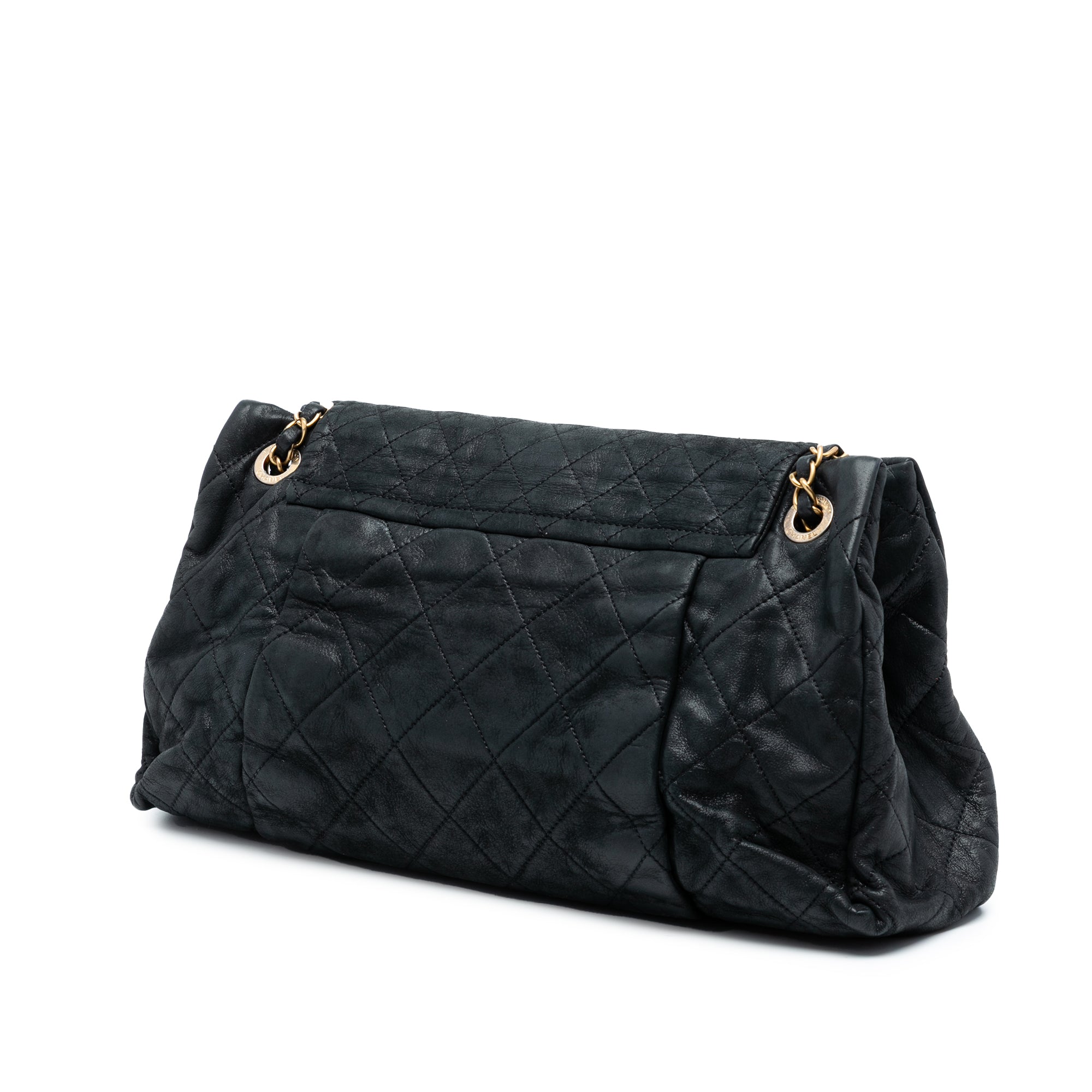 Chanel Large Quilted Iridescent Calfskin Chic Quilt Accordion Flap - image 2