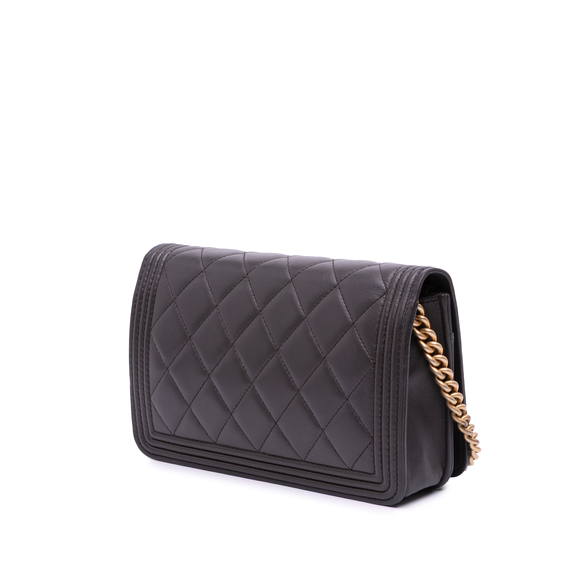 Chanel Quilted Lambskin Boy Wallet On Chain - image 2