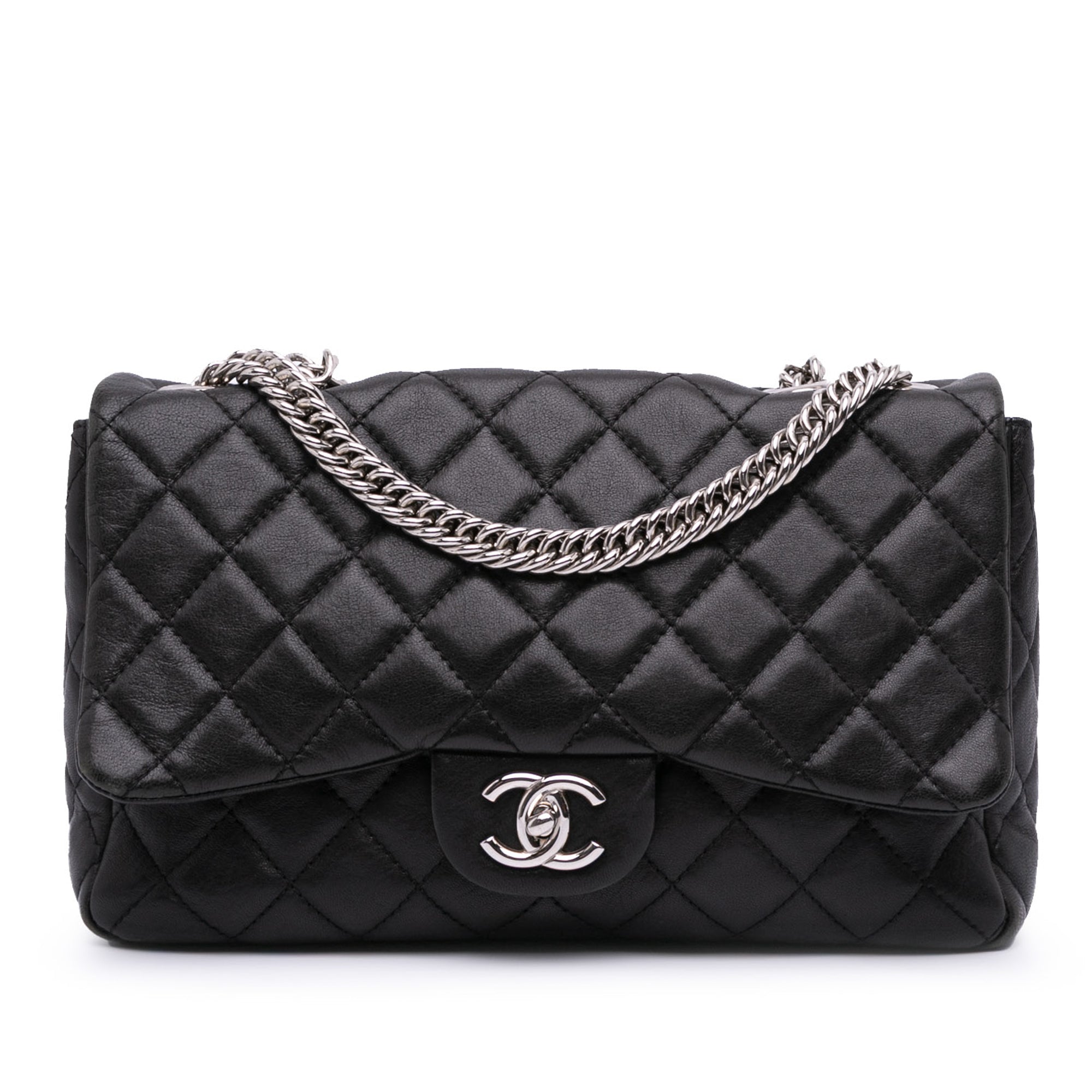 Chanel Jumbo Classic Lambskin Bijoux Chain Single Flap - image 1