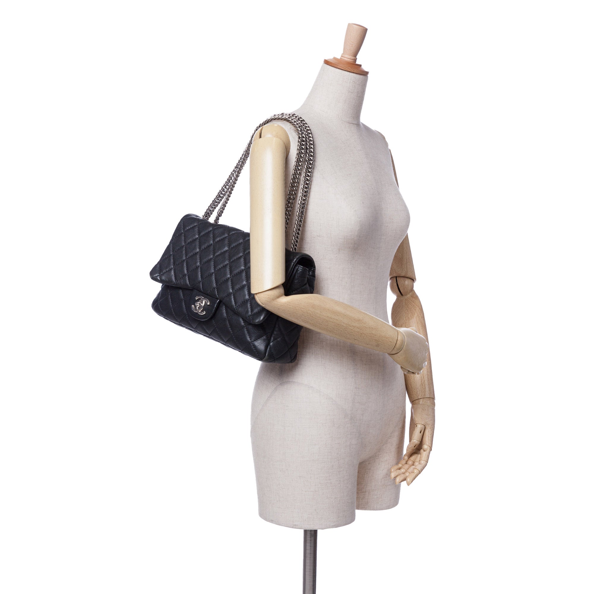 Chanel Jumbo Classic Lambskin Bijoux Chain Single Flap - image 9