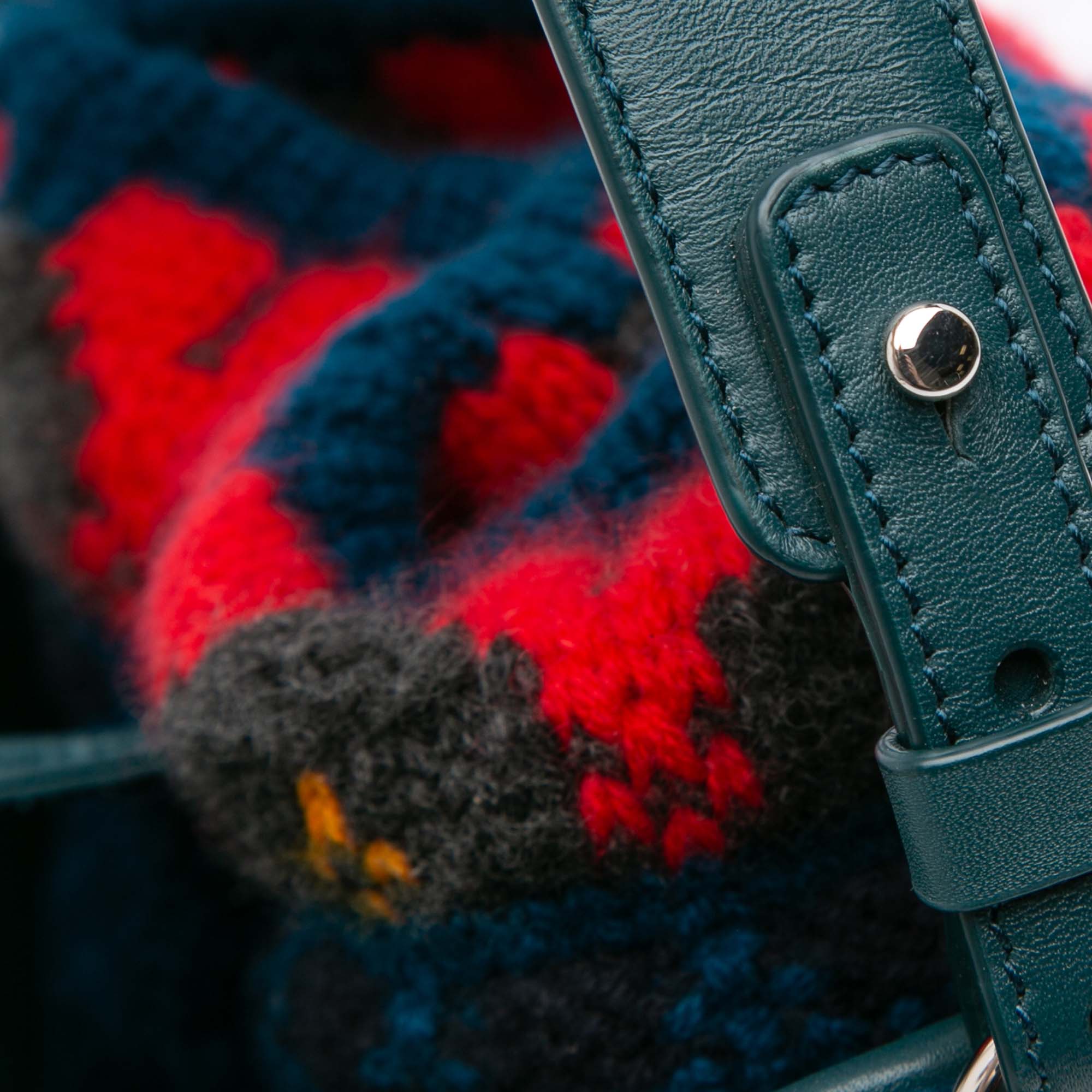 Loro Piana Artemis Shearling And Knit Bucket Bag - image 7
