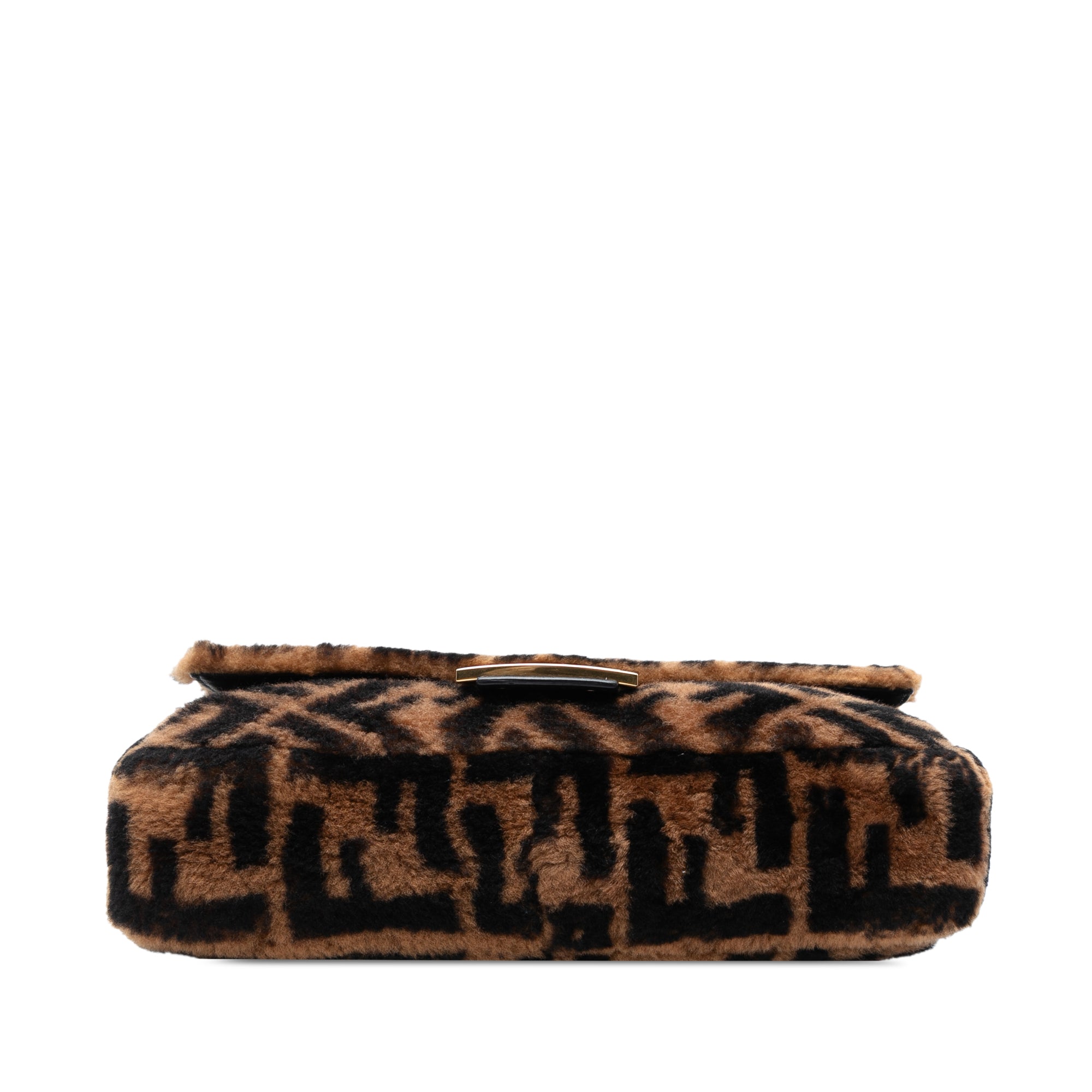 Fendi Medium Zucca Shearling Baguette Satchel - image 3