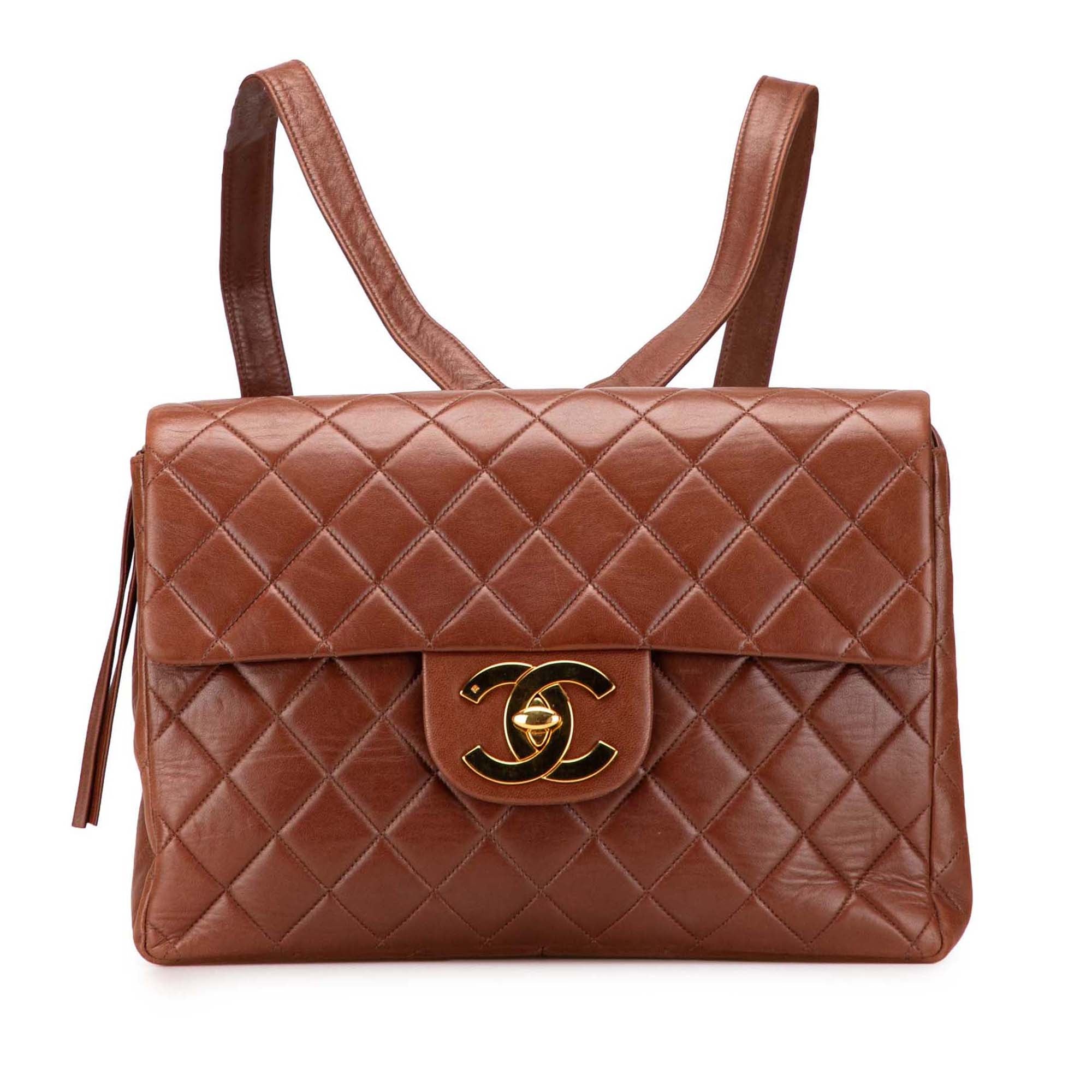 Chanel Jumbo XL Quilted Lambskin Flap Backpack - image 1