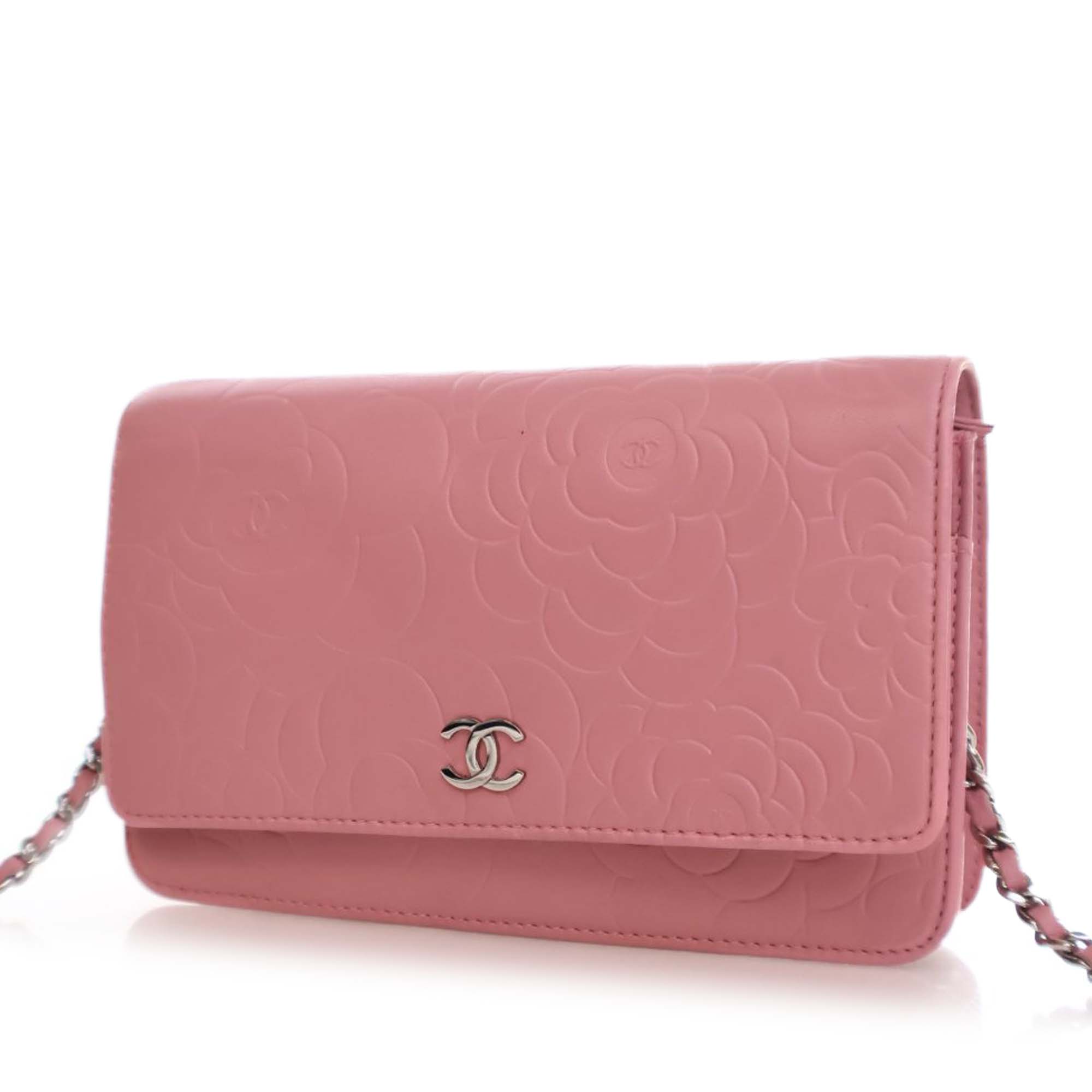 Chanel CC Embossed Lambskin Camellia Wallet On Chain - image 2