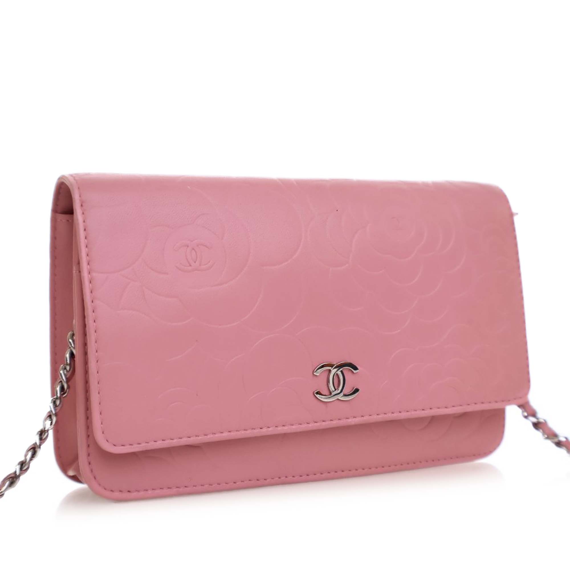 Chanel CC Embossed Lambskin Camellia Wallet On Chain - image 3