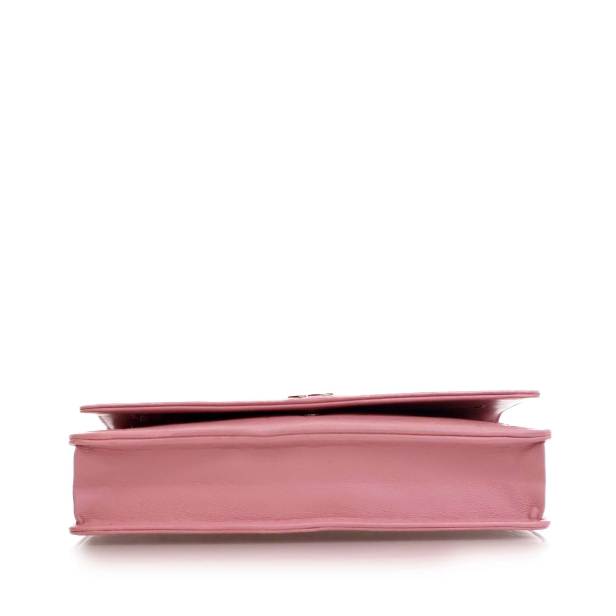 Chanel CC Embossed Lambskin Camellia Wallet On Chain - image 5