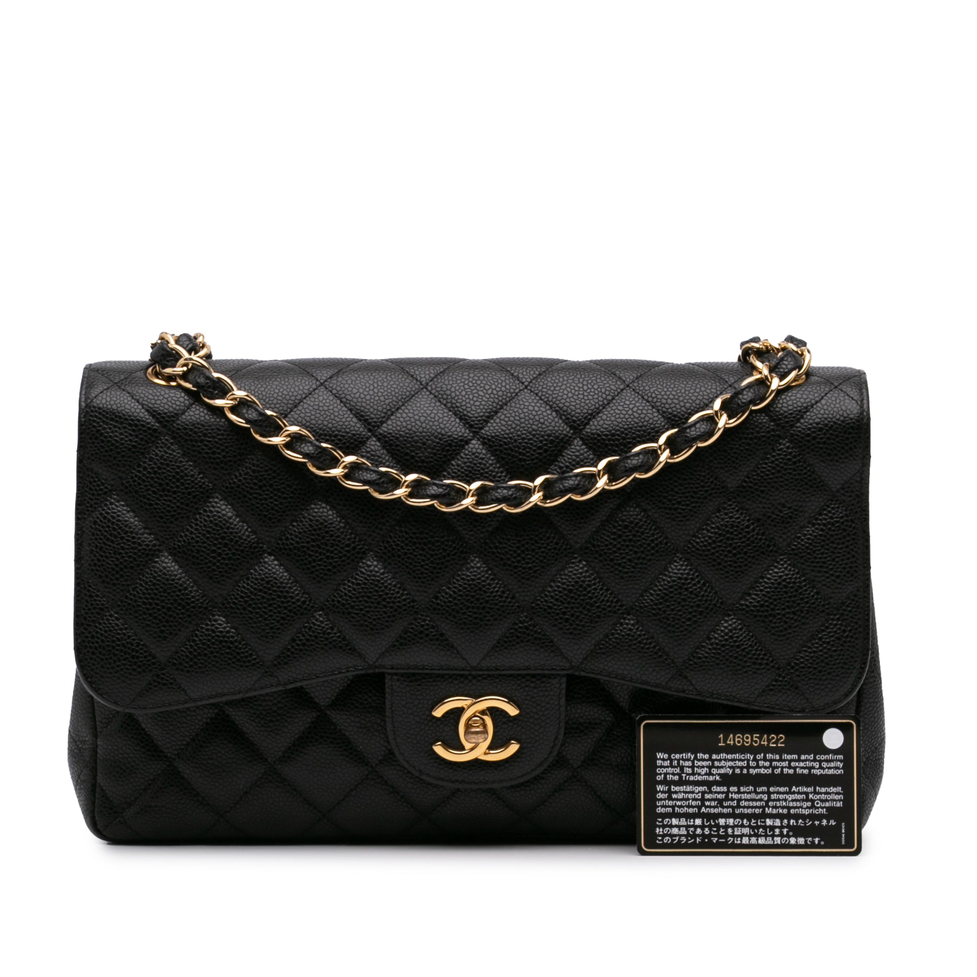 Chanel Jumbo Classic Caviar Double Flap - image 12