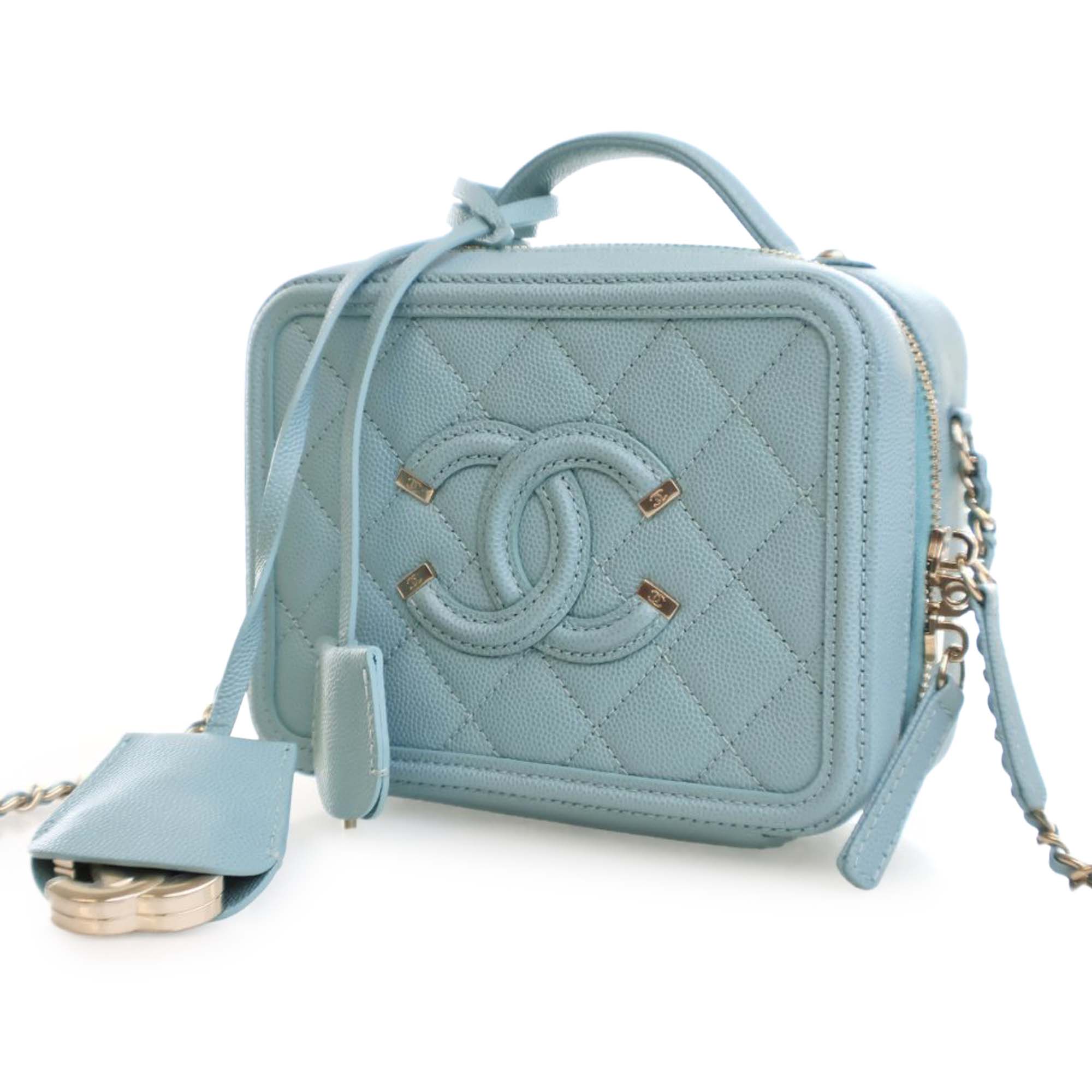Chanel Small Caviar CC Filigree Vanity Case - image 2