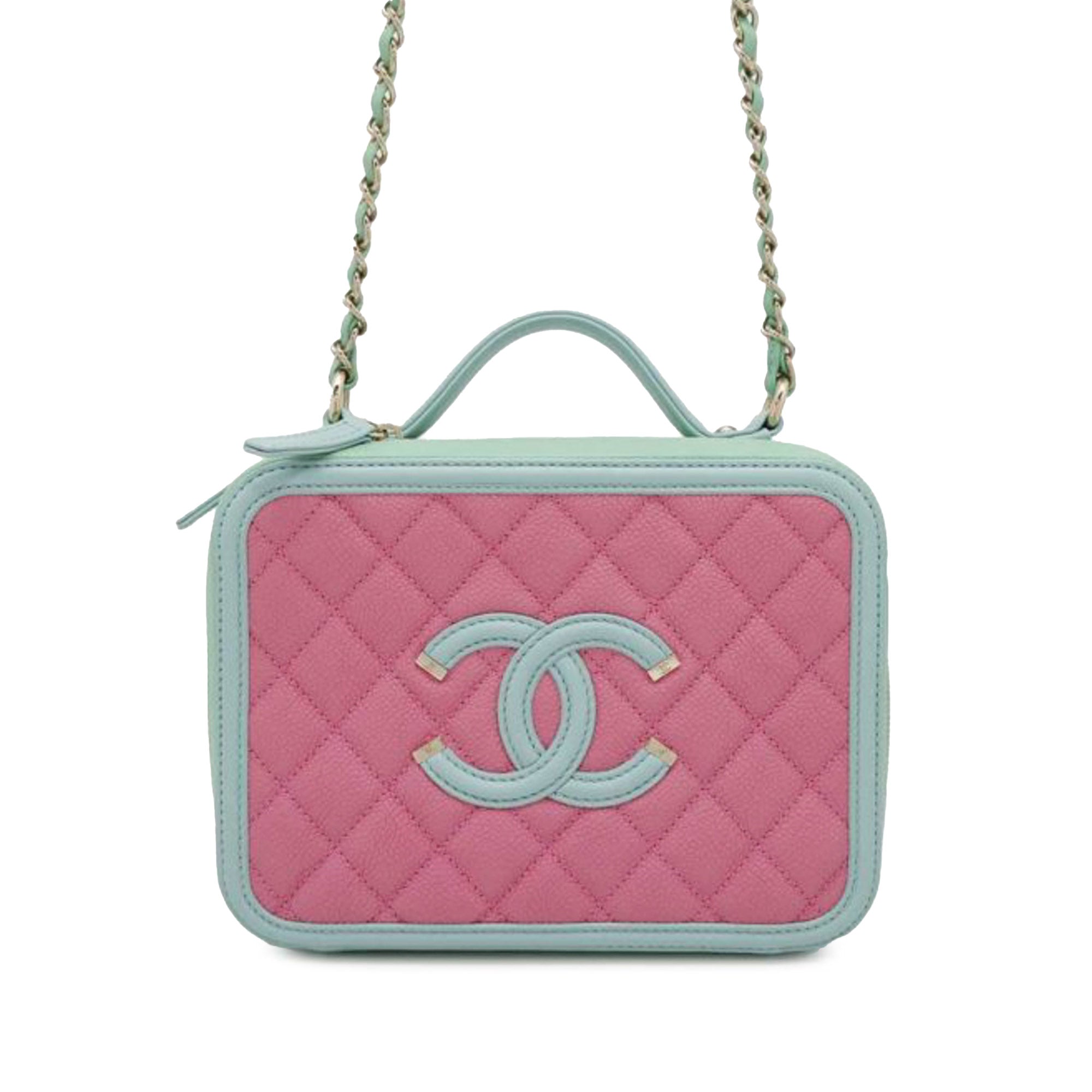 Chanel Medium Tricolor Caviar CC Filigree Vanity Case - image 1