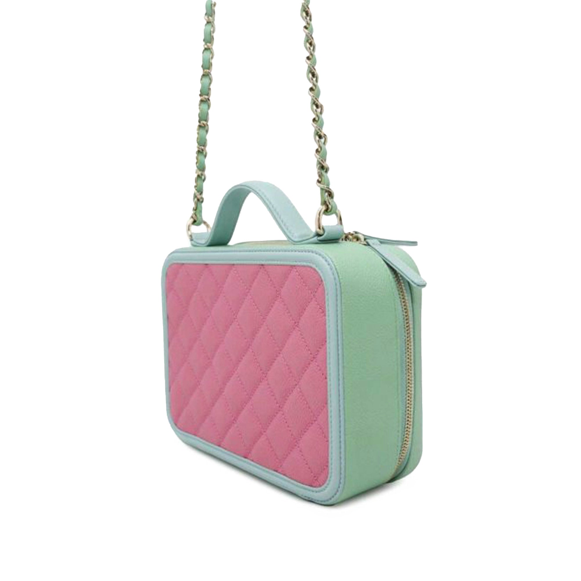 Chanel Medium Tricolor Caviar CC Filigree Vanity Case - image 2