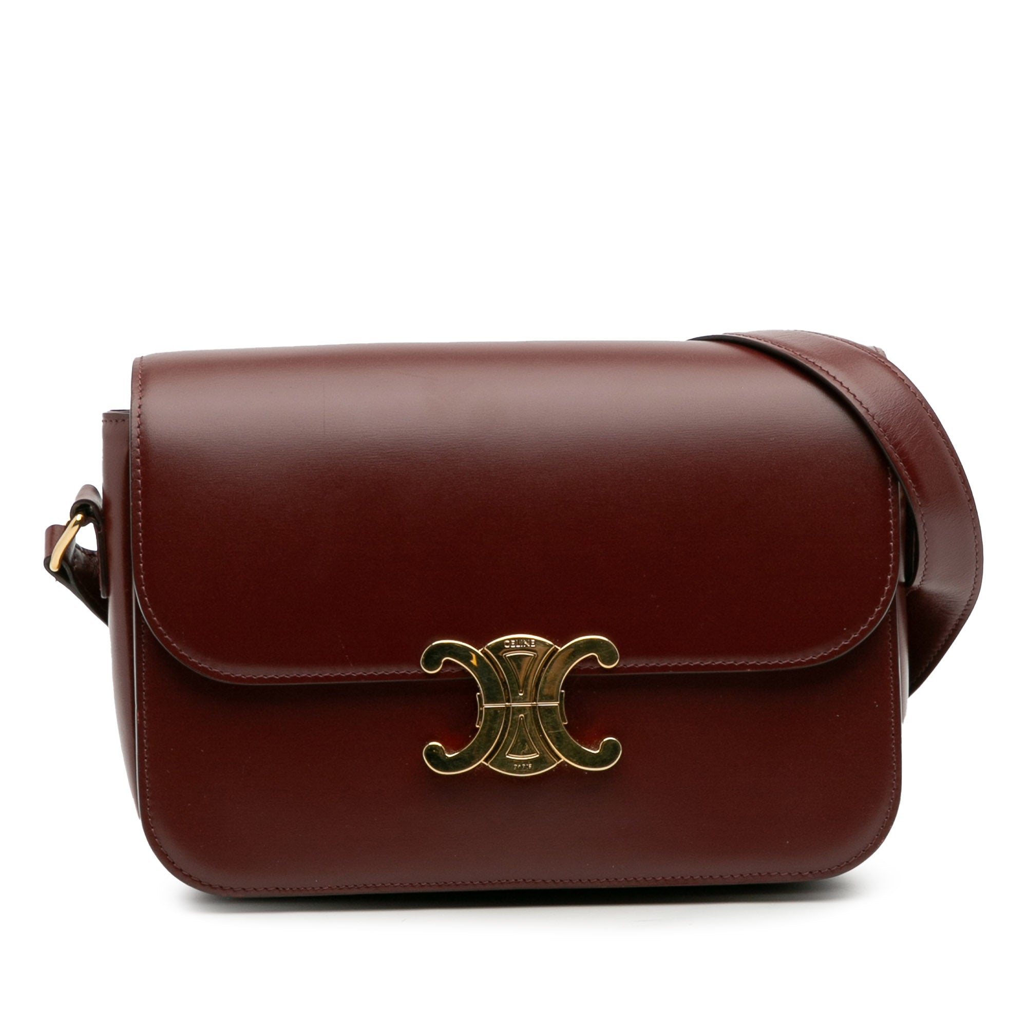 Celine Classique Shiny Calfskin Triomphe Crossbody - image 1