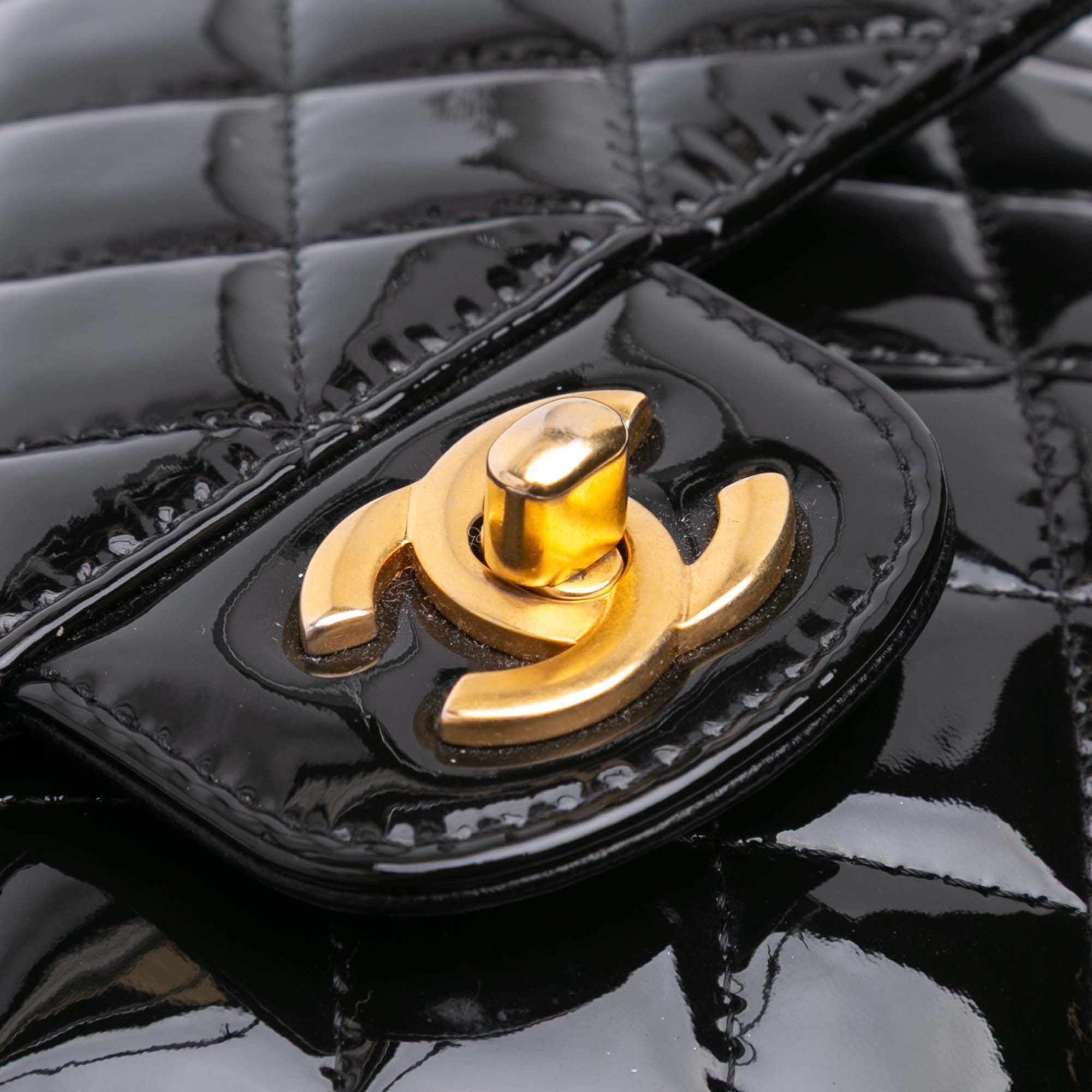 Chanel CC Quilted Patent Frame Flap - image 6
