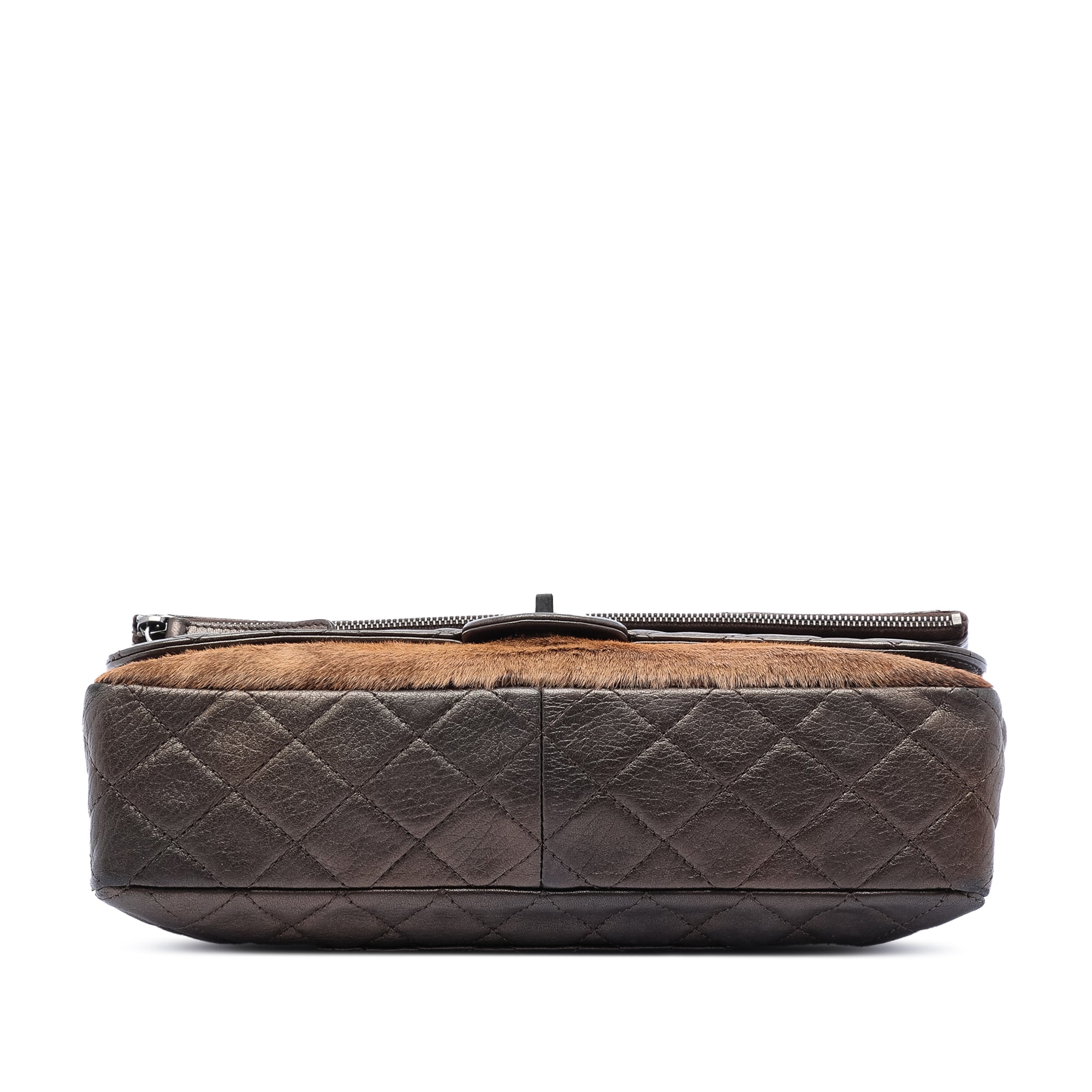Chanel Paris Salzburg Metallic Lambskin and Pony Hair Zip Multi Flap - image 3