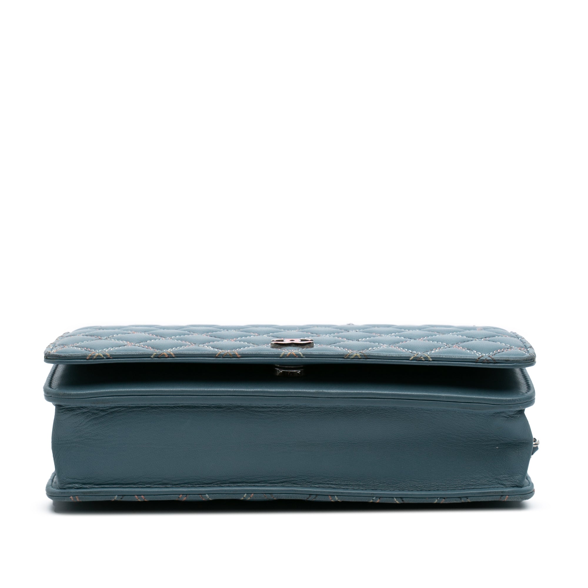 Chanel CC Quilted Lambskin Double Stitch Wallet On Chain - image 3
