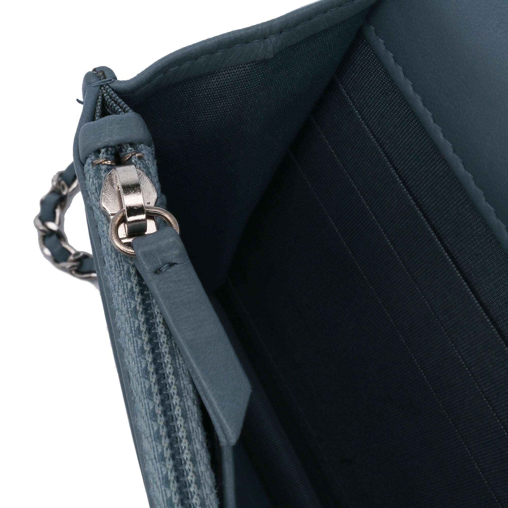Chanel CC Quilted Lambskin Double Stitch Wallet On Chain - image 6