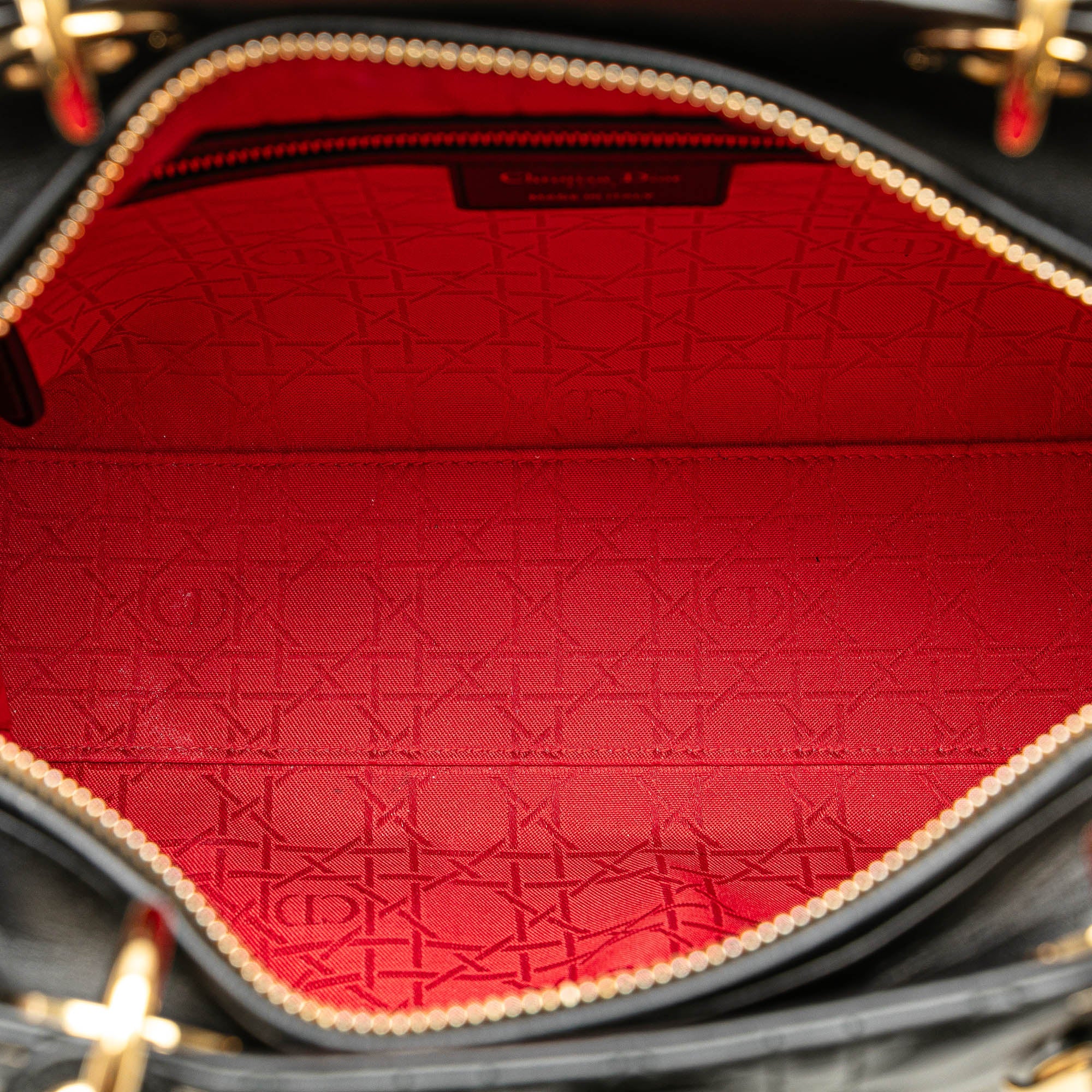 Dior Large Lambskin Cannage Lady Dior - image 4