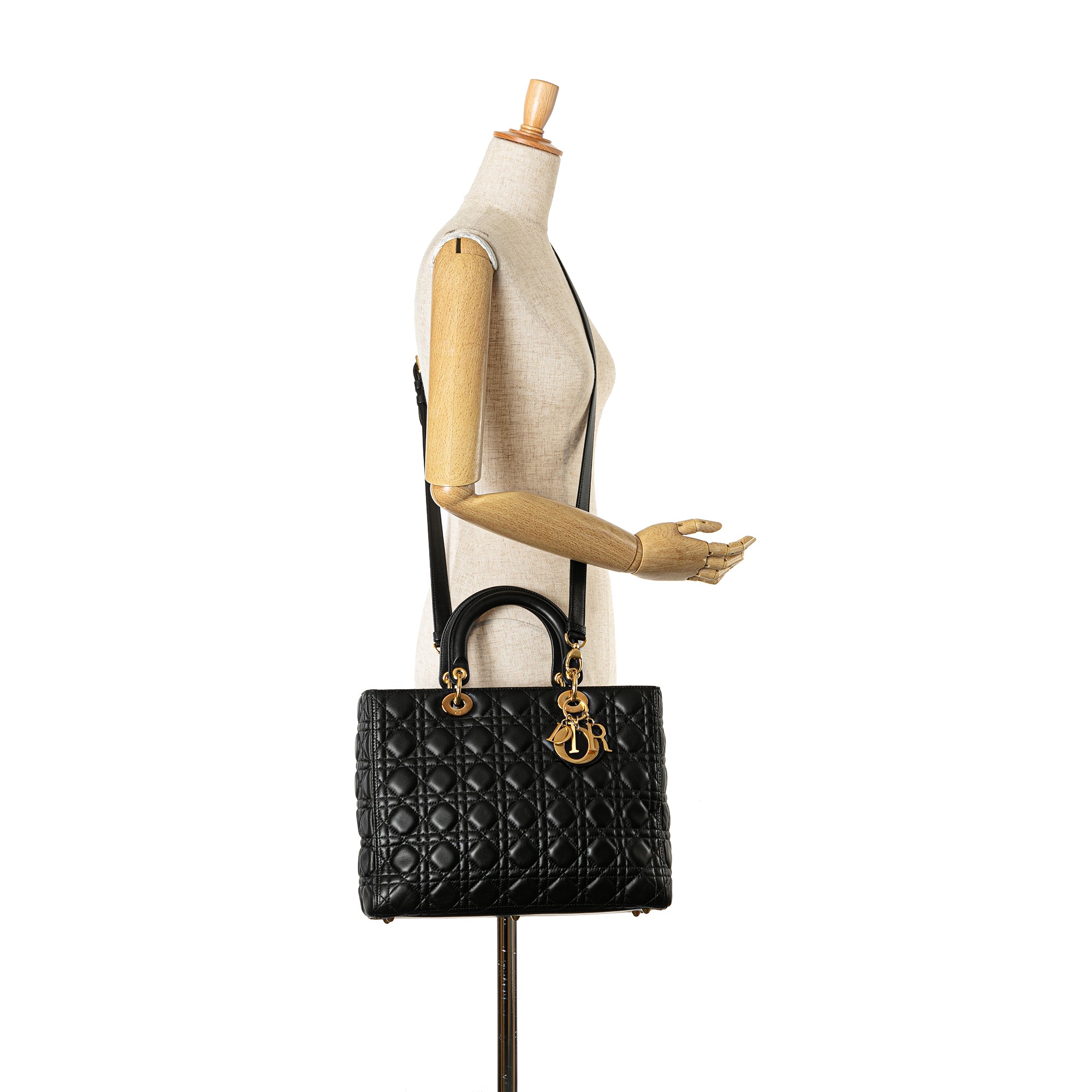 Dior Large Lambskin Cannage Lady Dior - image 7