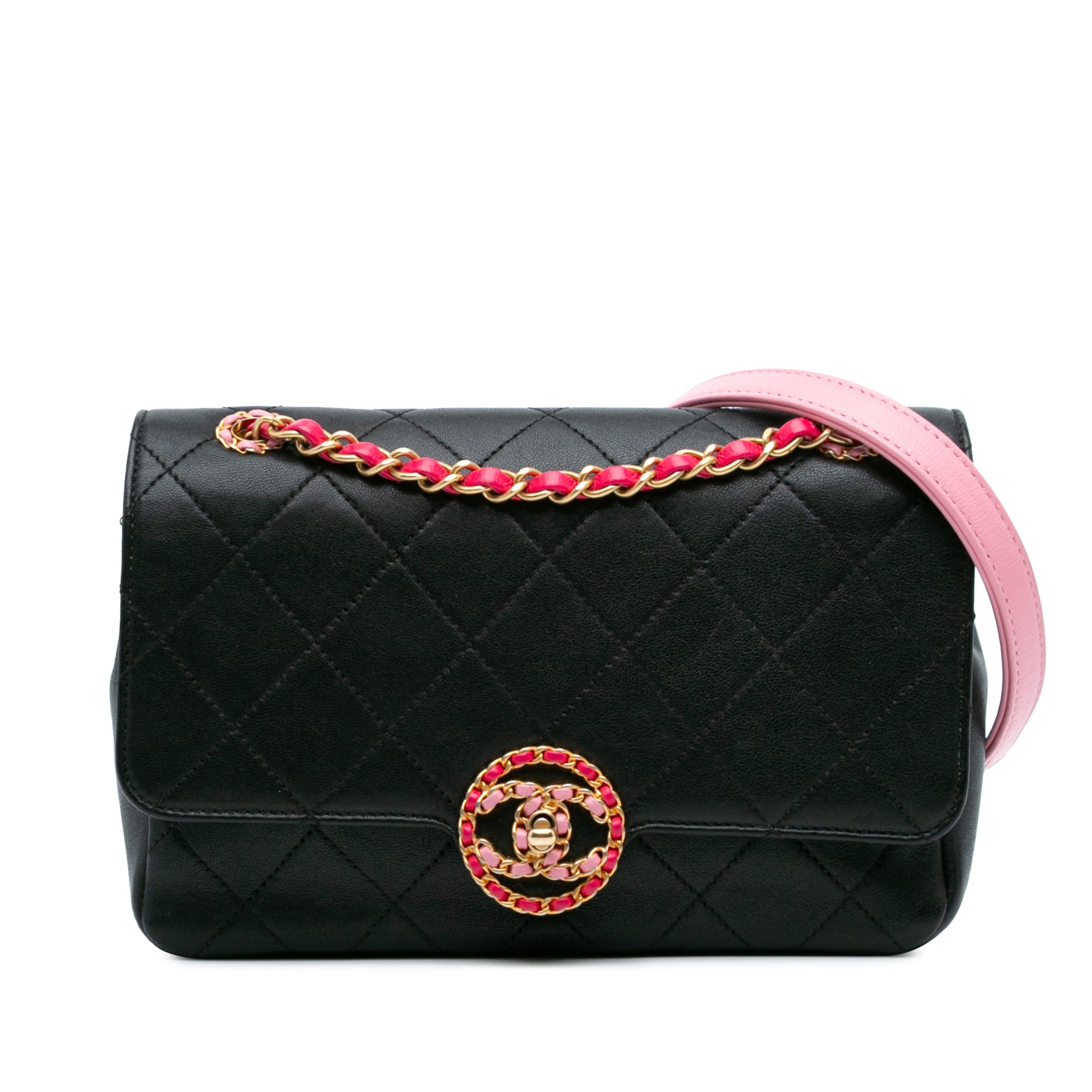 Chanel Quilted Calfskin CC Chain Logo Crossbody - image 1