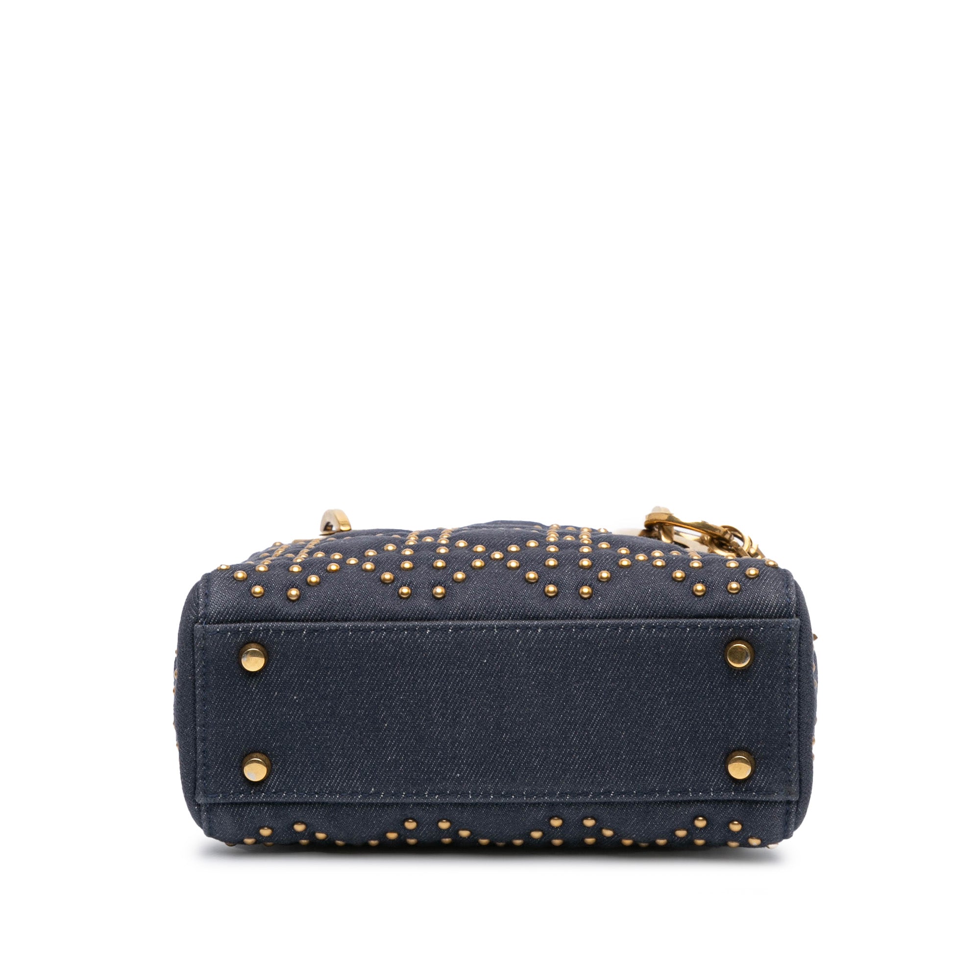 Dior Mini Denim Cannage Studded Supple Lady Dior - image 3