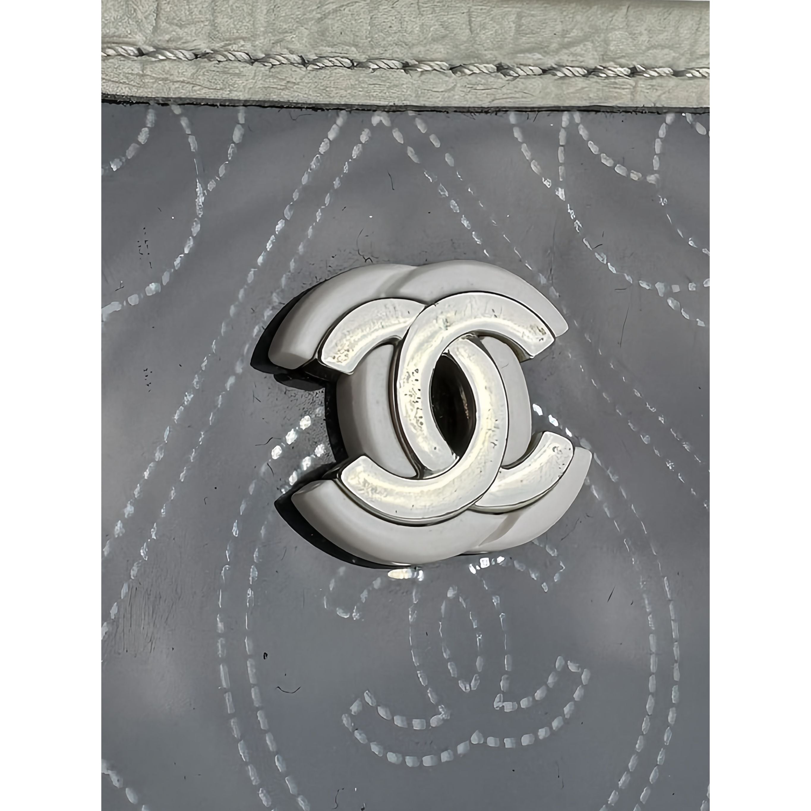 Chanel Small PVC and Crumpled Calfskin Camellia Coco Bucket Bag - image 7